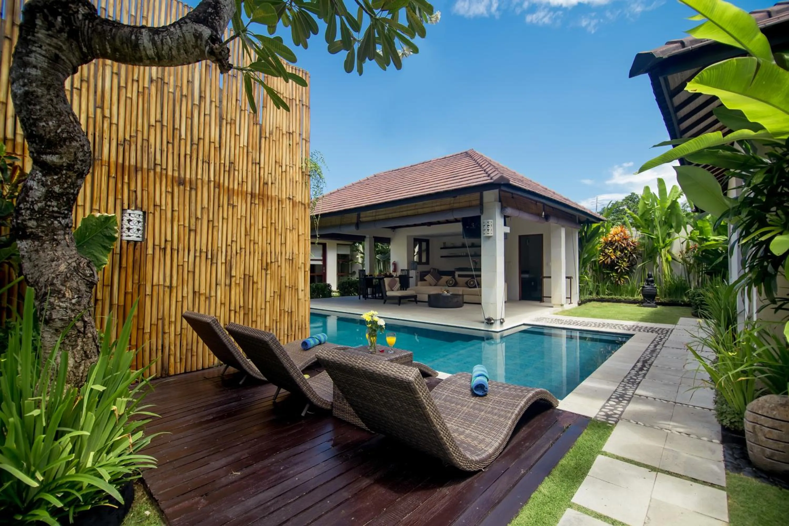 Swimming pool in Arama Riverside 5 Bedrooms by Villas Direct Bali