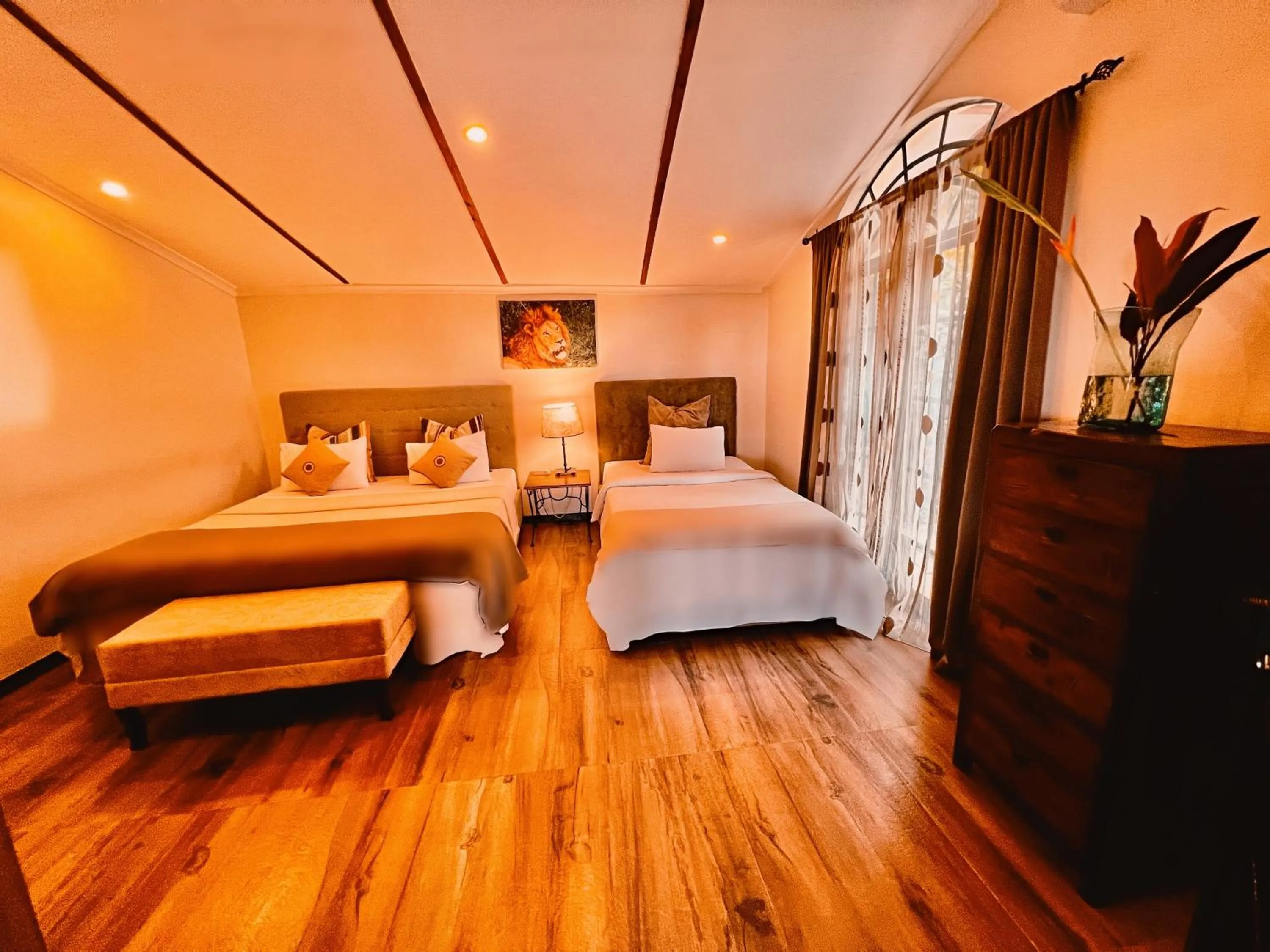 Bed in Pink Flamingo Boutique Hotel