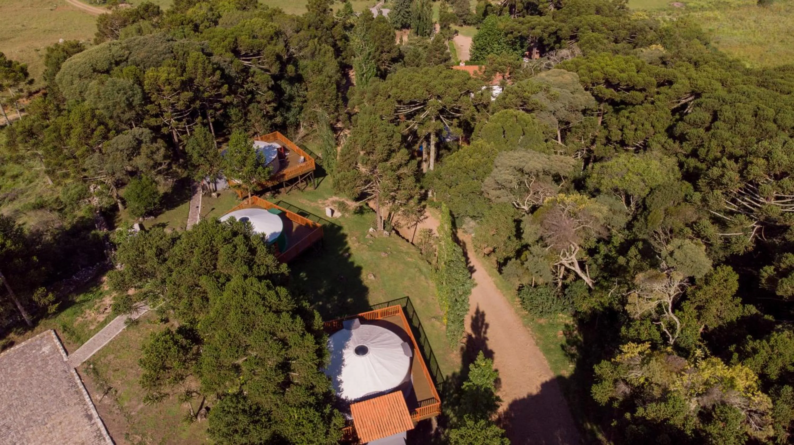 Bird's eye view in Glamping montain experience