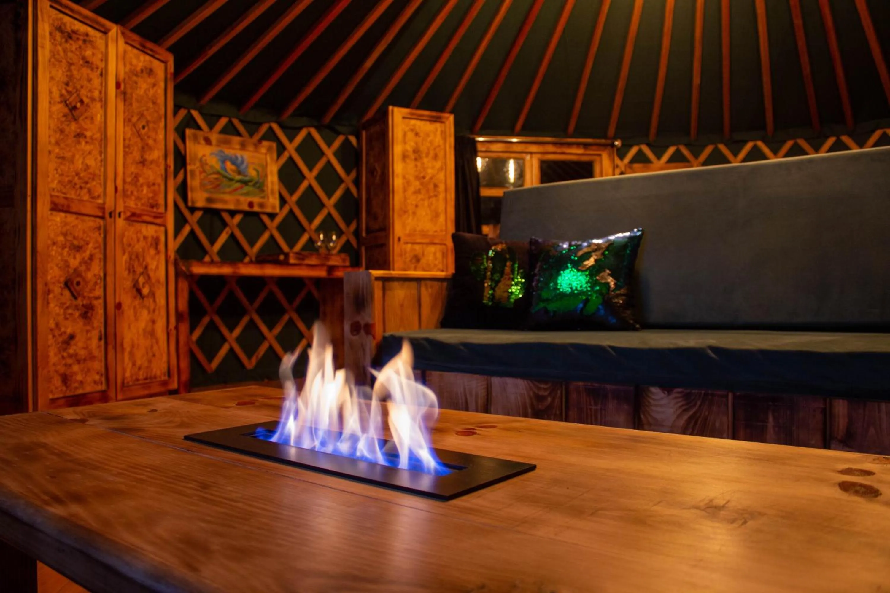 Seating area in Glamping montain experience