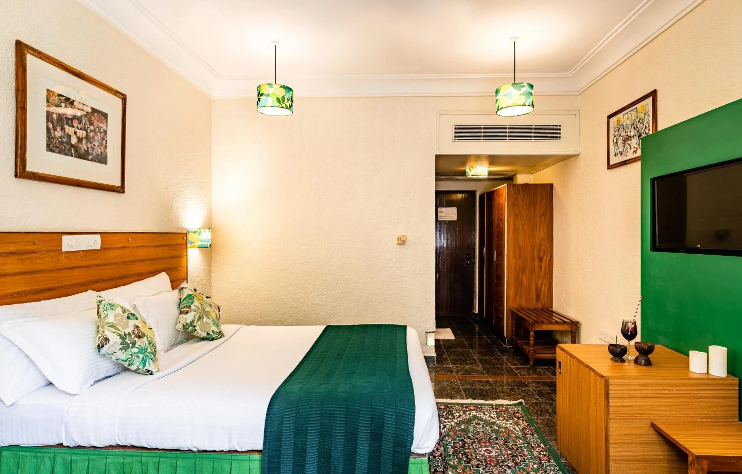 Bed in Bambolim Beach Resort