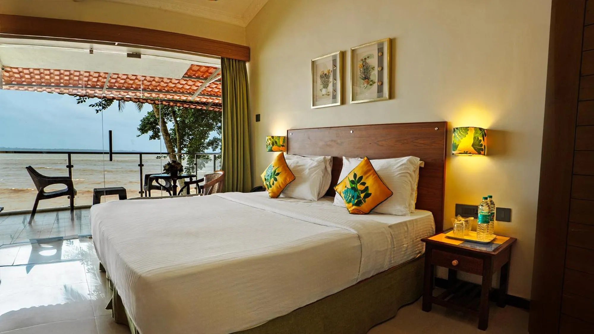 Bed in Bambolim Beach Resort