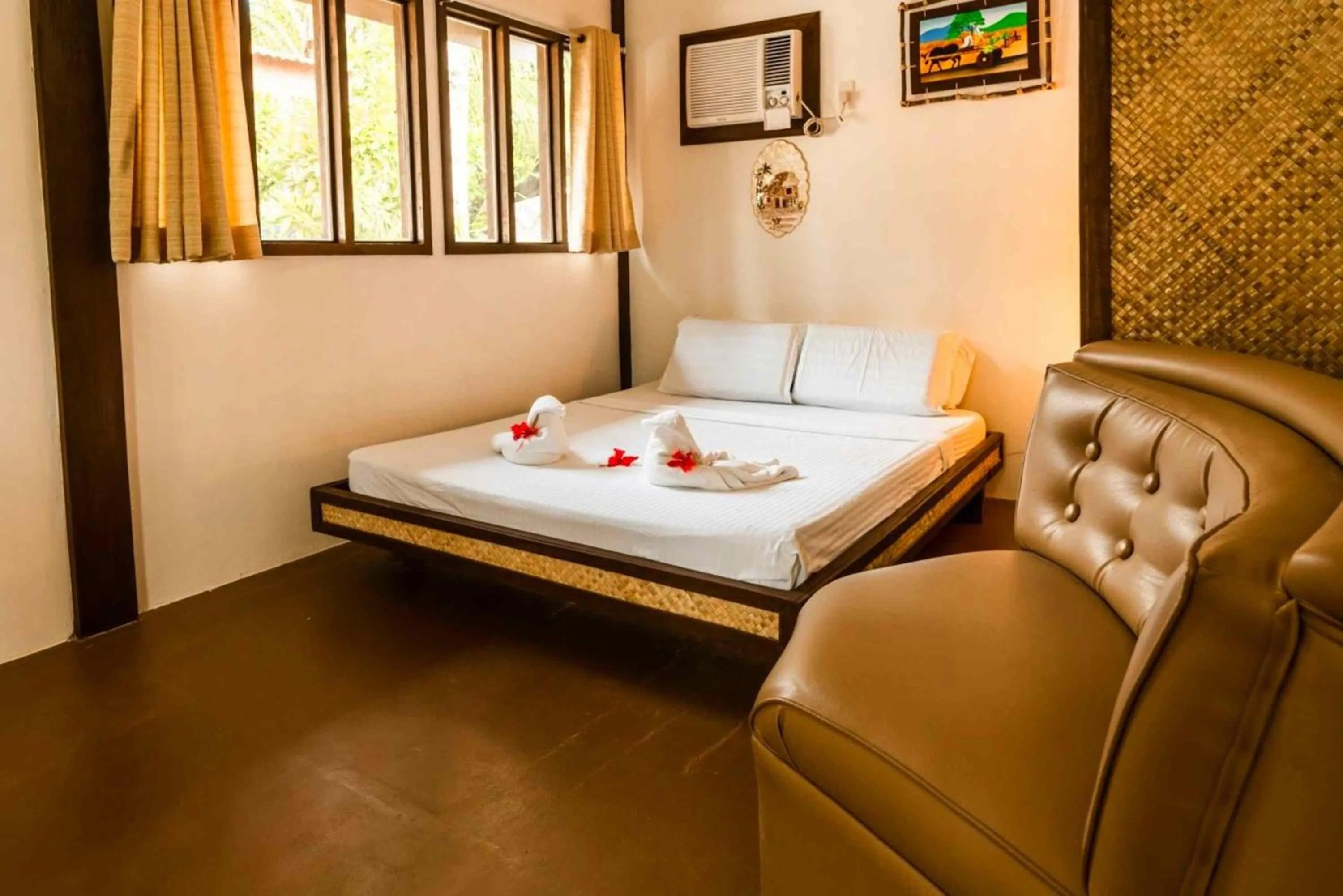 Bed in Romantic Beach Villas