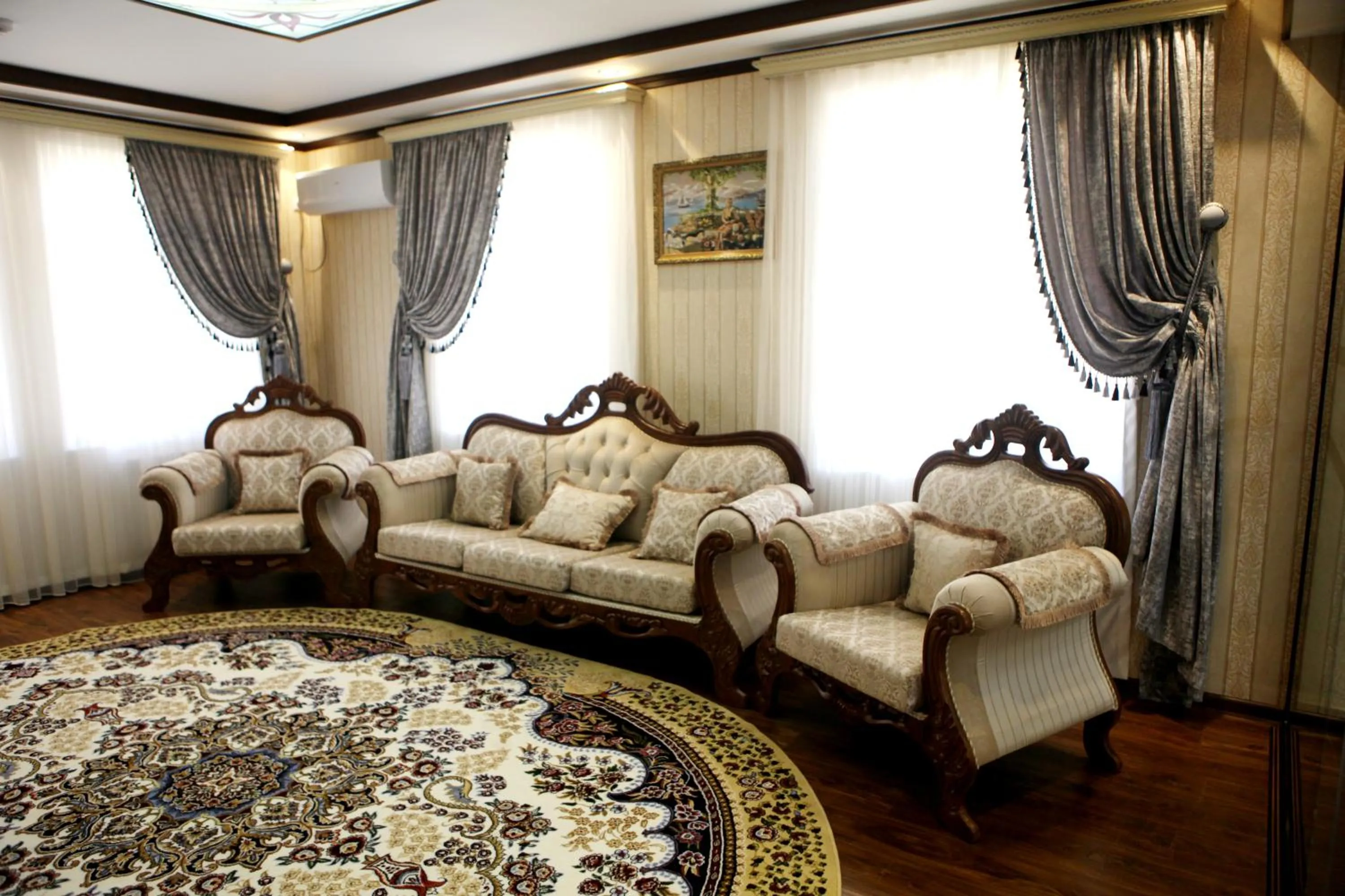 Seating area in Hotel Naxshab