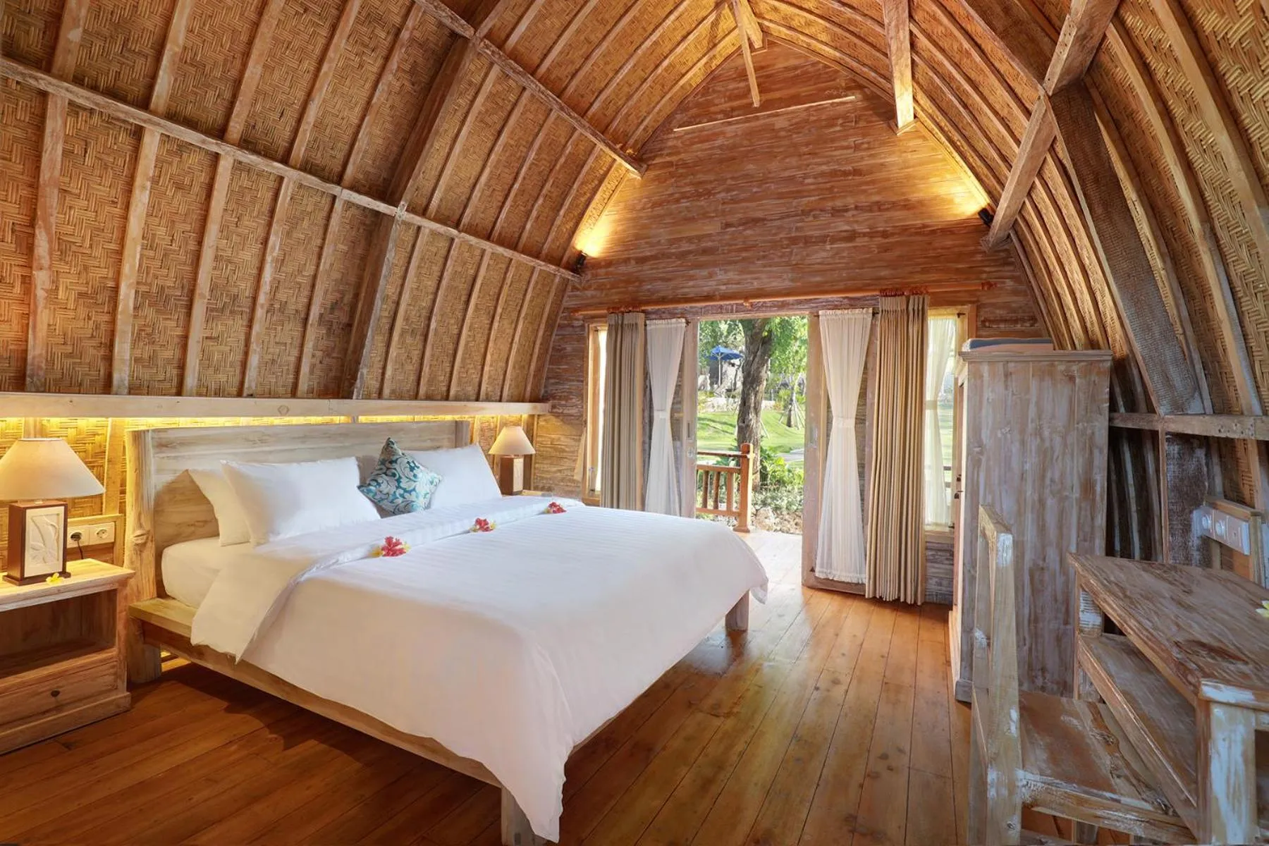 Bed in Bukal Sari Villas Uluwatu