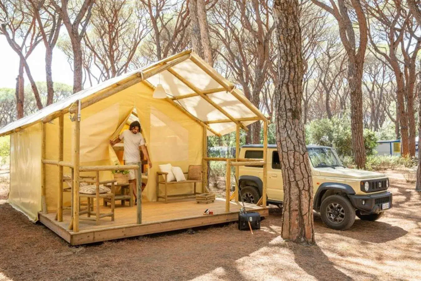 6-Bed Mixed Dormitory Tent in Gitavillage Le Marze 6-Bed Mixed Dormitory Tent in Gitavillage Le Marze