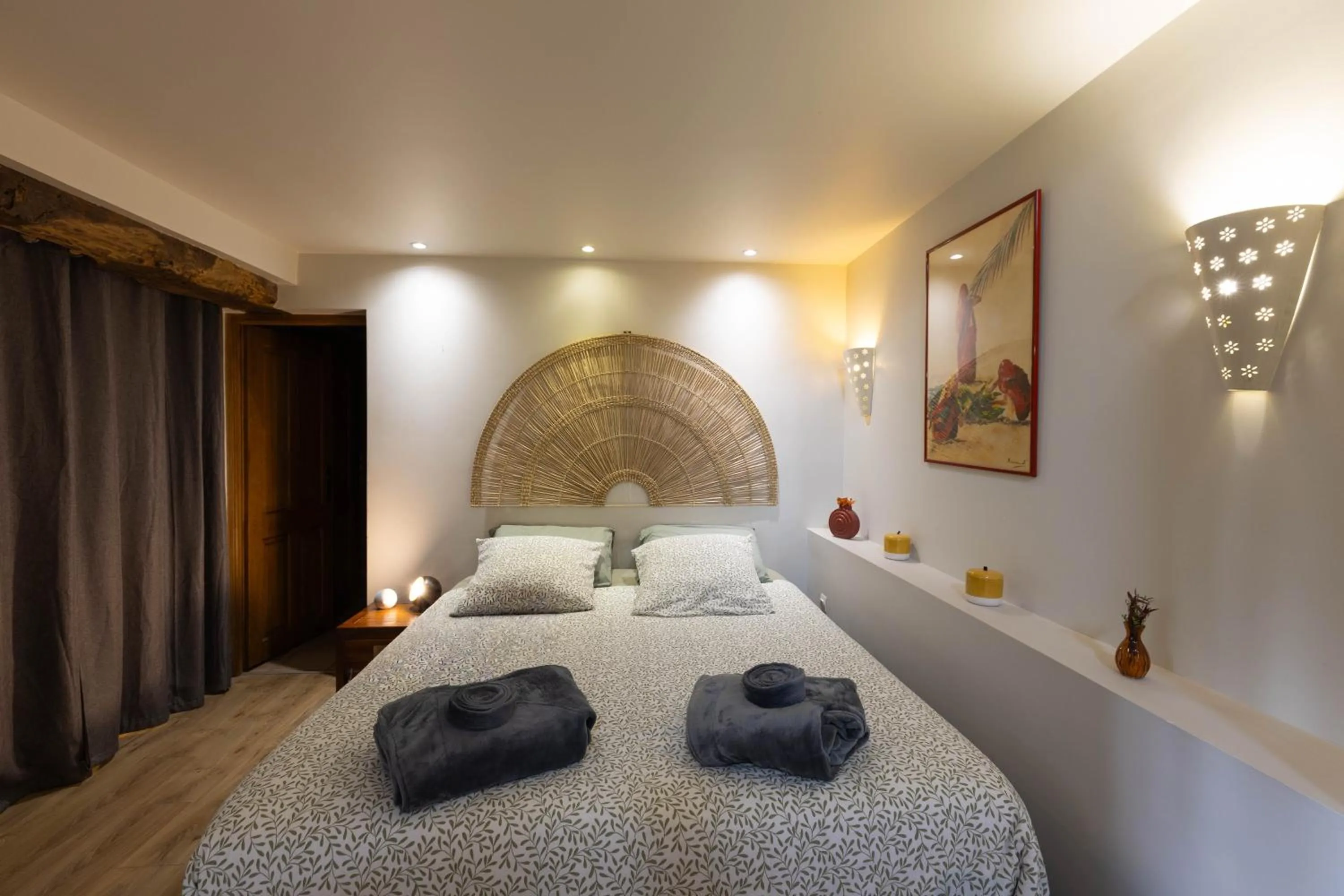 Bed in Chambres d'Hôtes et Suites à La Ferme de l'Oudon & SPA