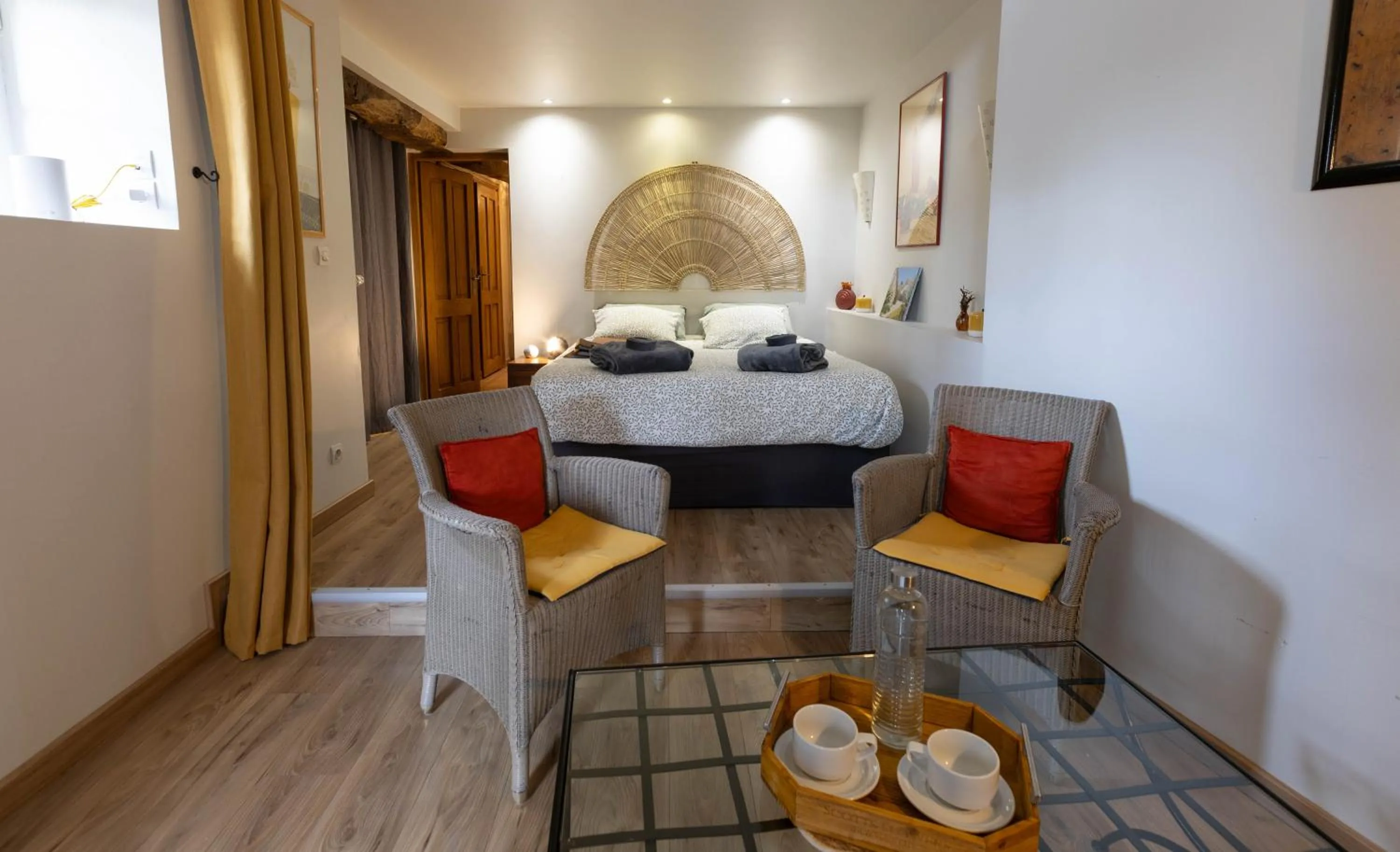 Bed in Chambres d'Hôtes et Suites à La Ferme de l'Oudon & SPA