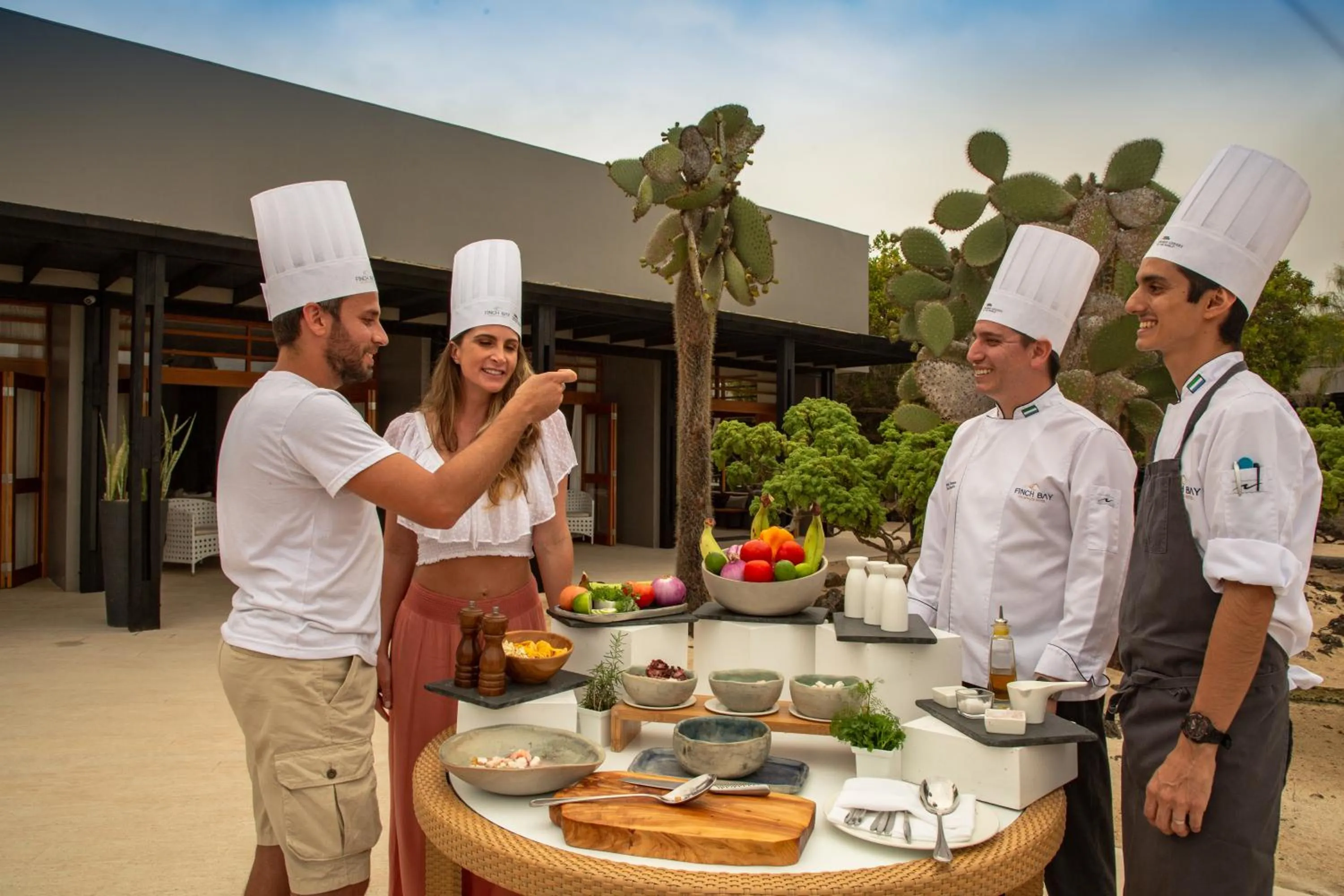 People in Finch Bay Galapagos Hotel