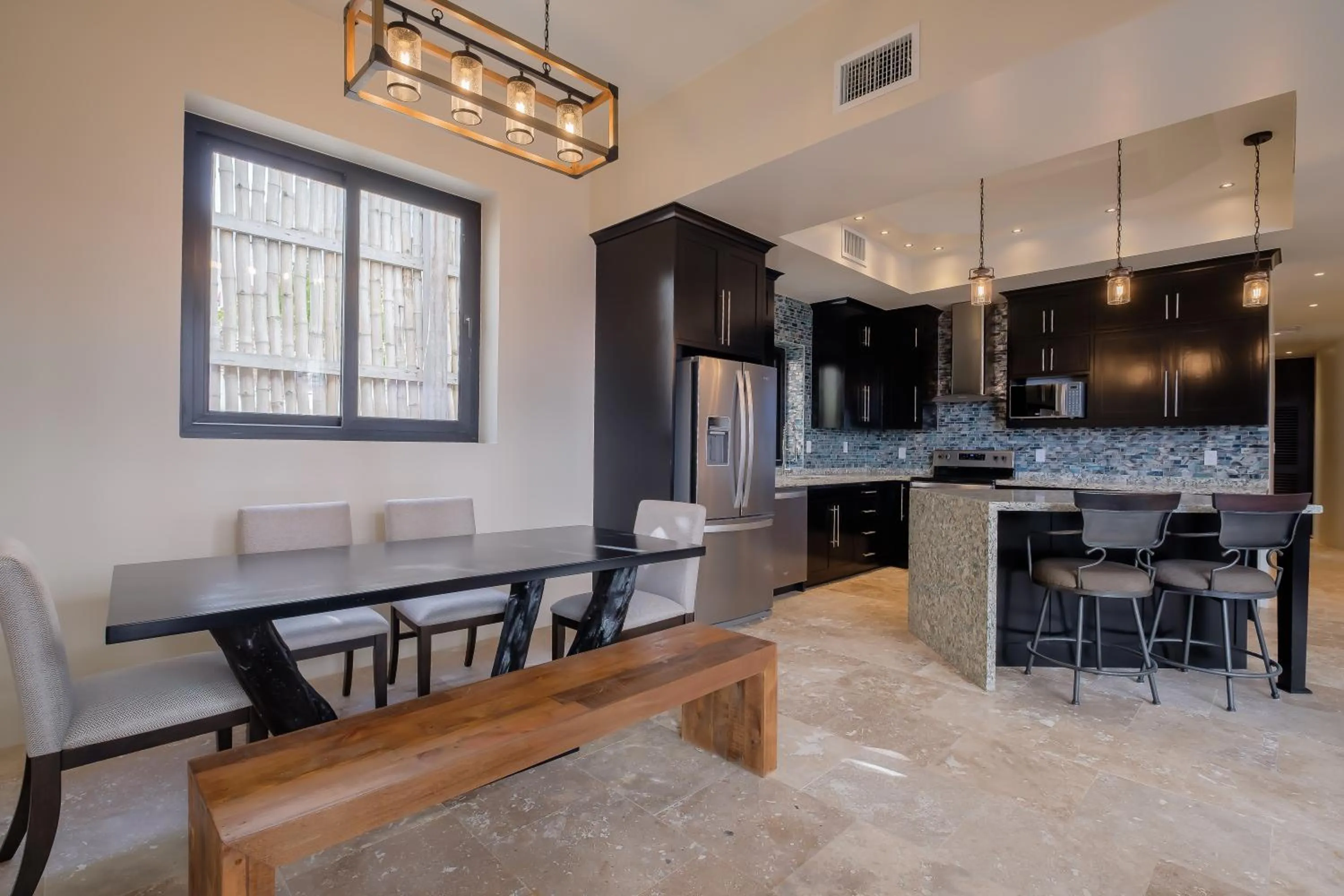 Dining area in Diamante Beachfront Suites