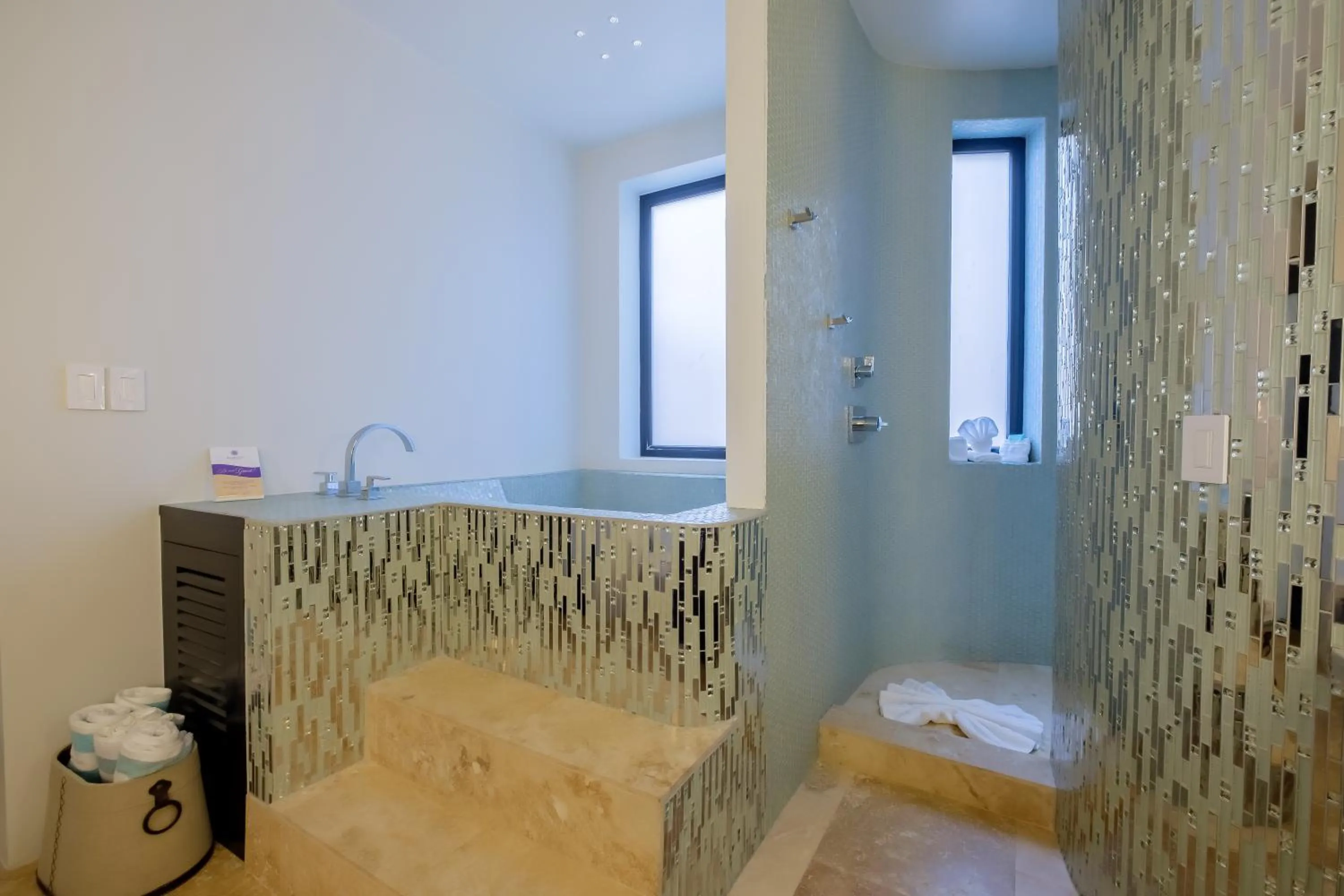 Shower in Diamante Beachfront Suites