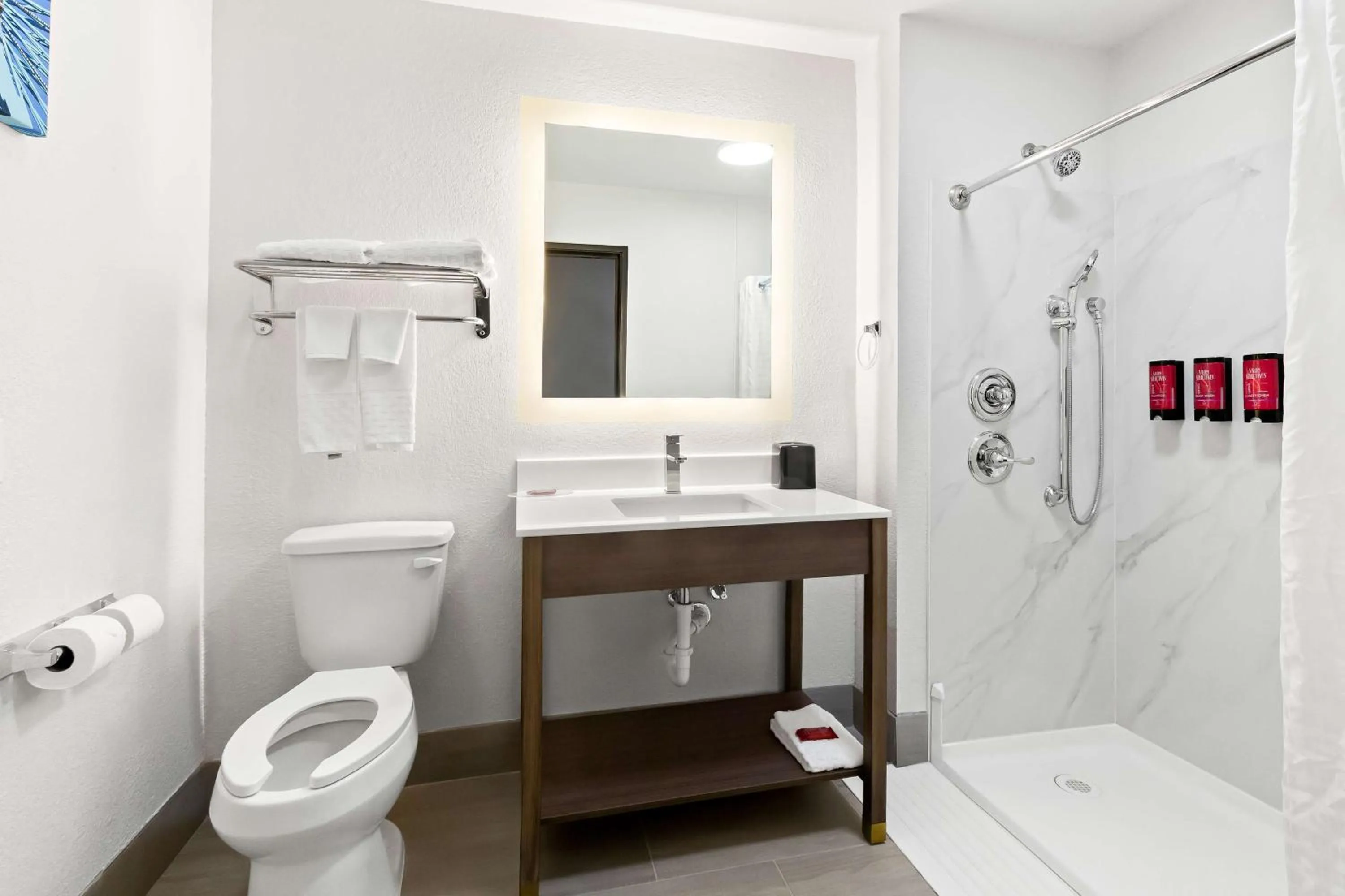 Bathroom in SureStay Hotel by Best Western Groves