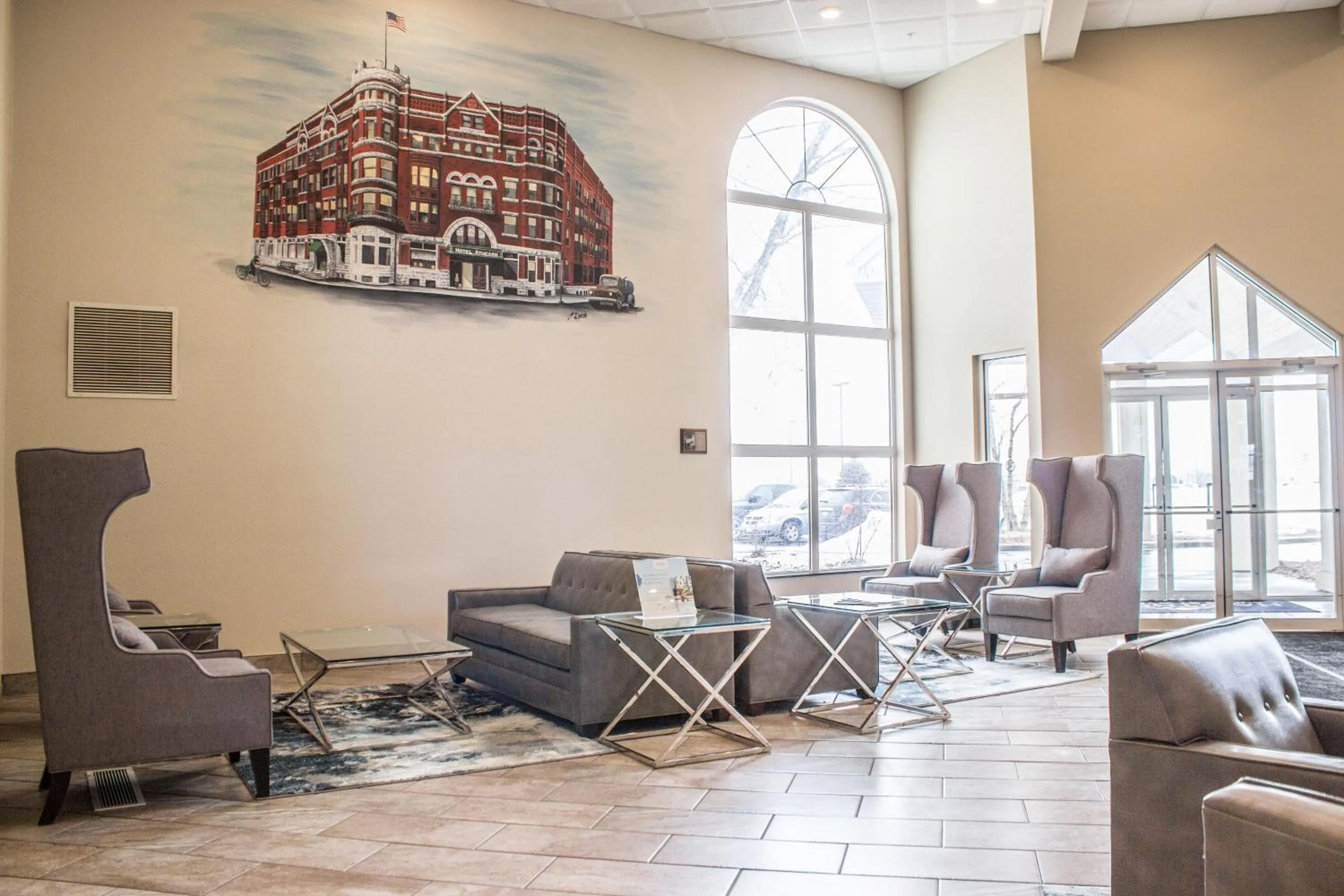 Lobby or reception in Cobblestone Suites - Oshkosh