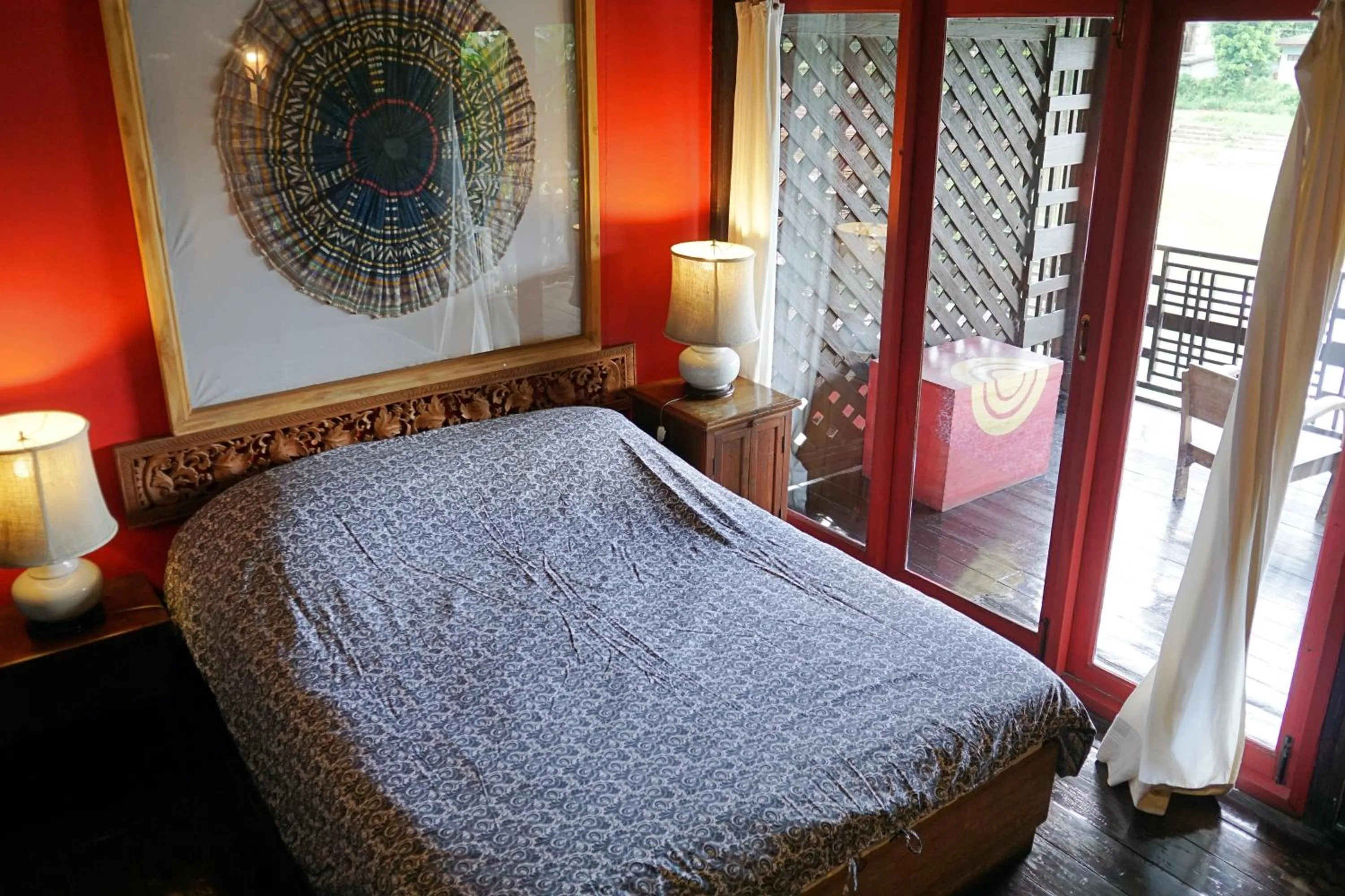 Bed in The Riverside Guest House