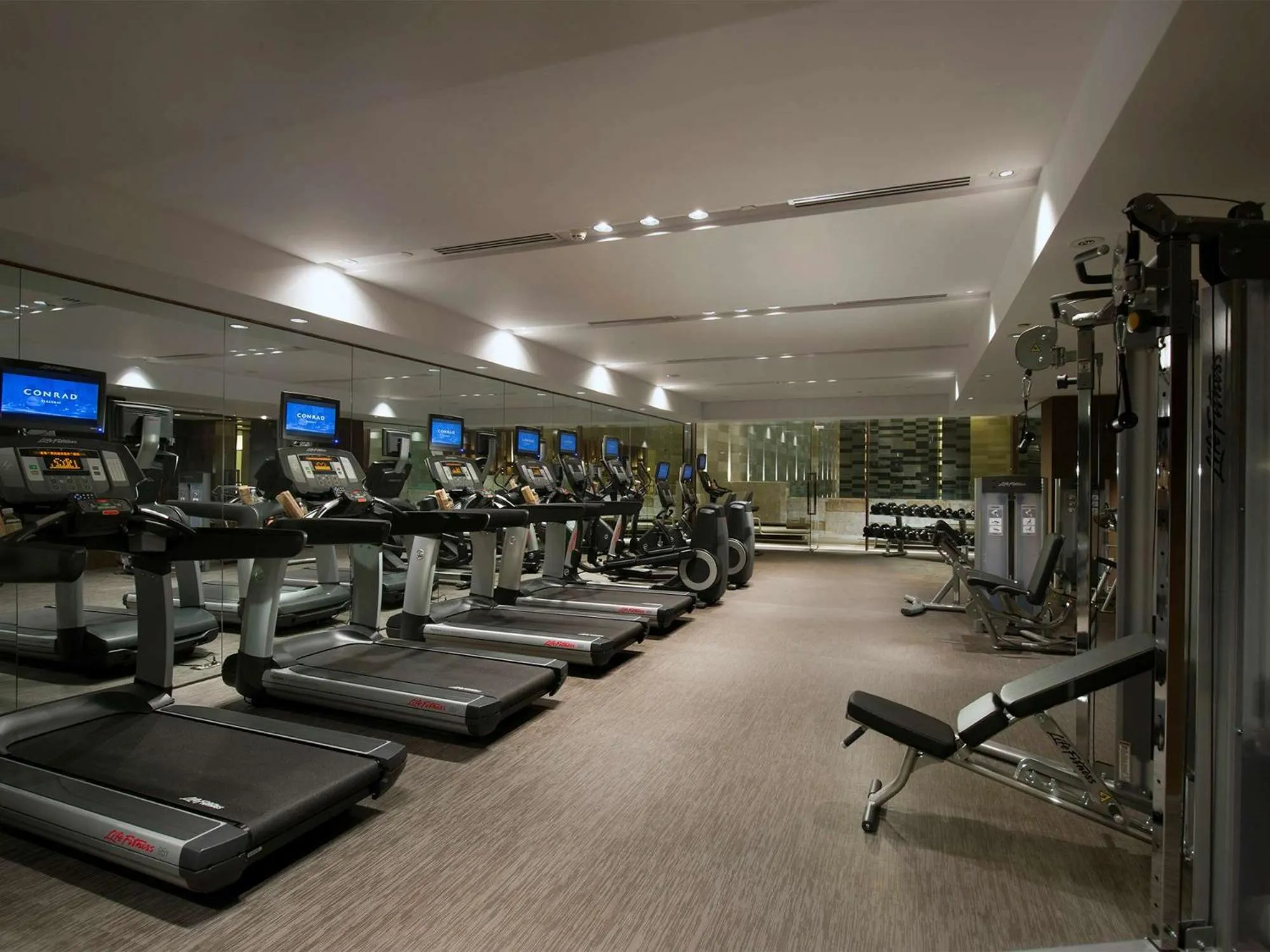 Fitness centre/facilities in Conrad Beijing by Hilton