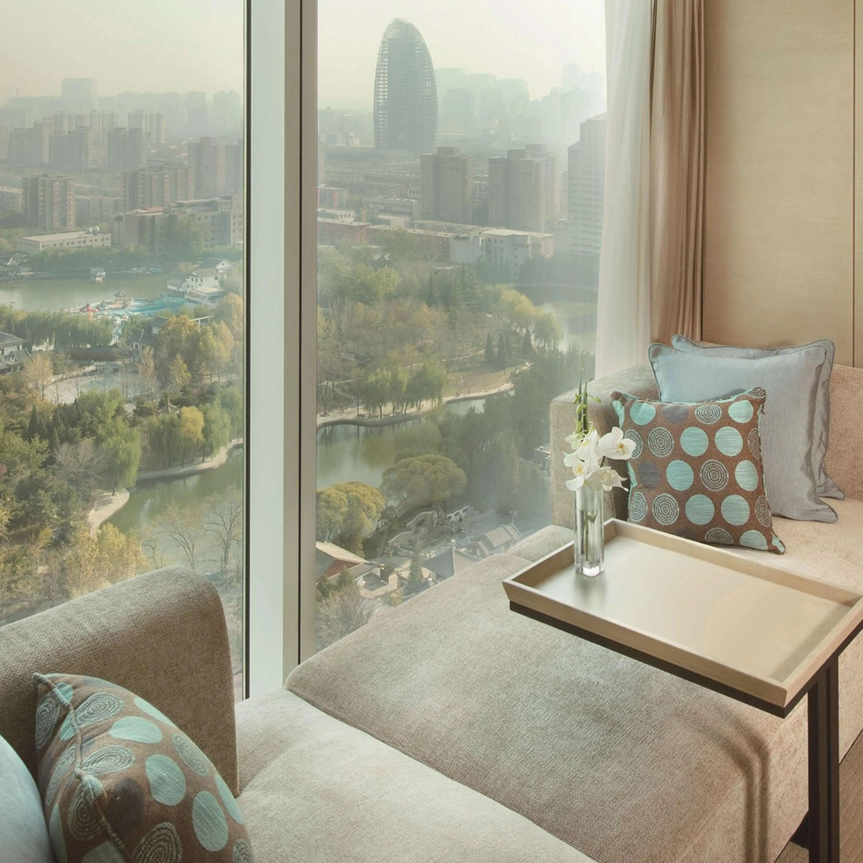 Living room in Conrad Beijing by Hilton