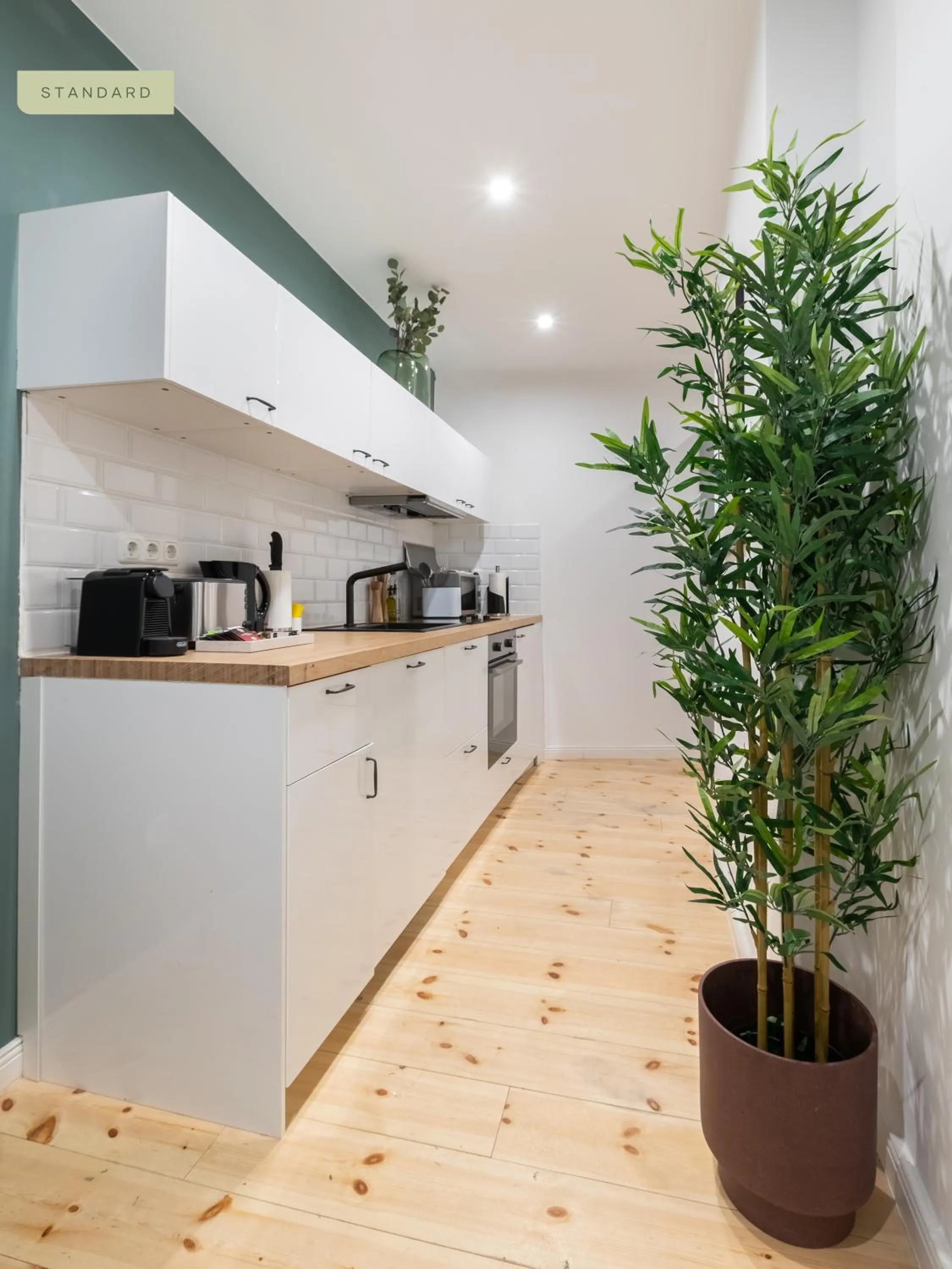 Kitchen or kitchenette in Apartments Berlin Aroser Allee