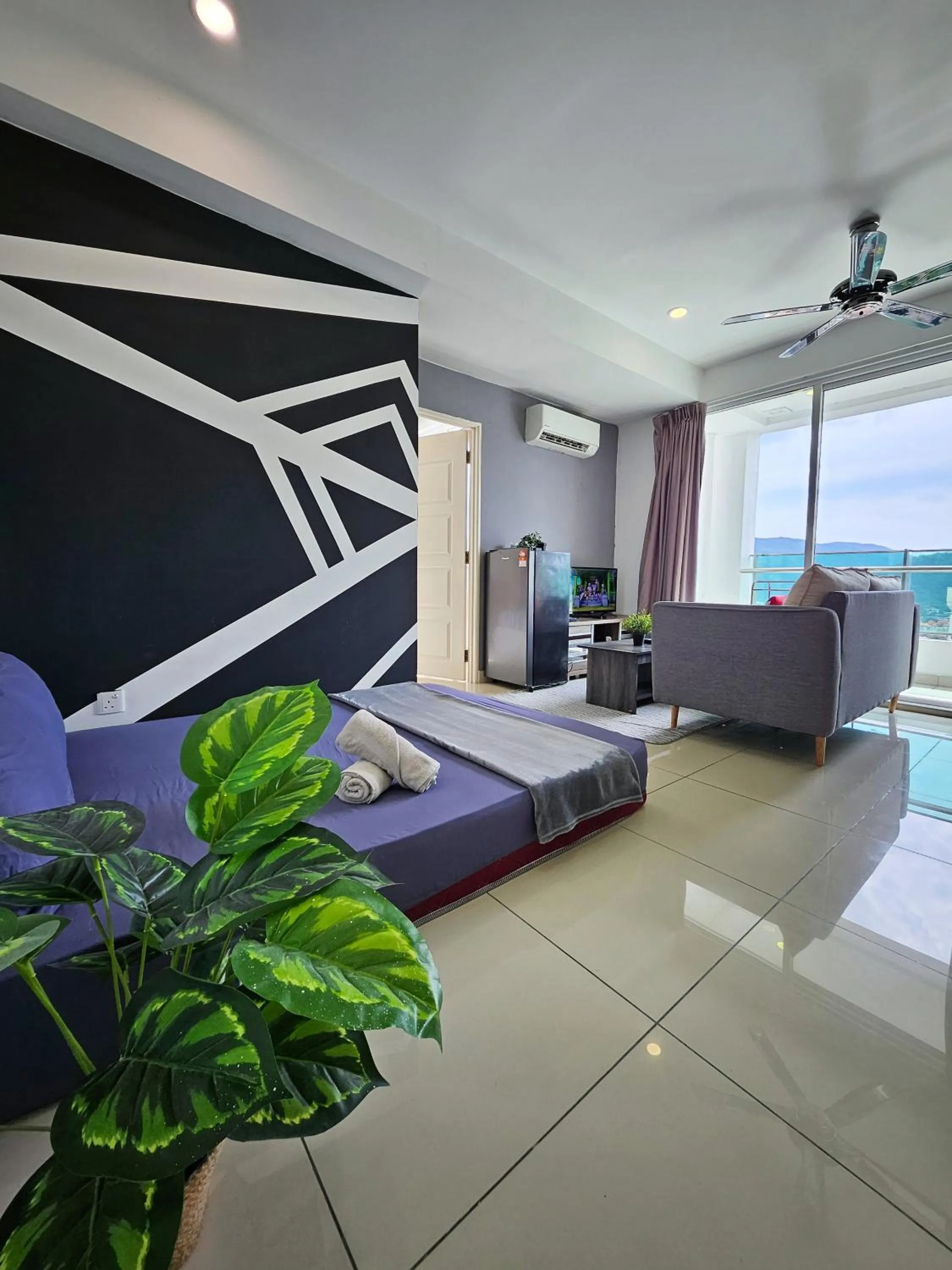 Bed in Mansion One by Sky Hive