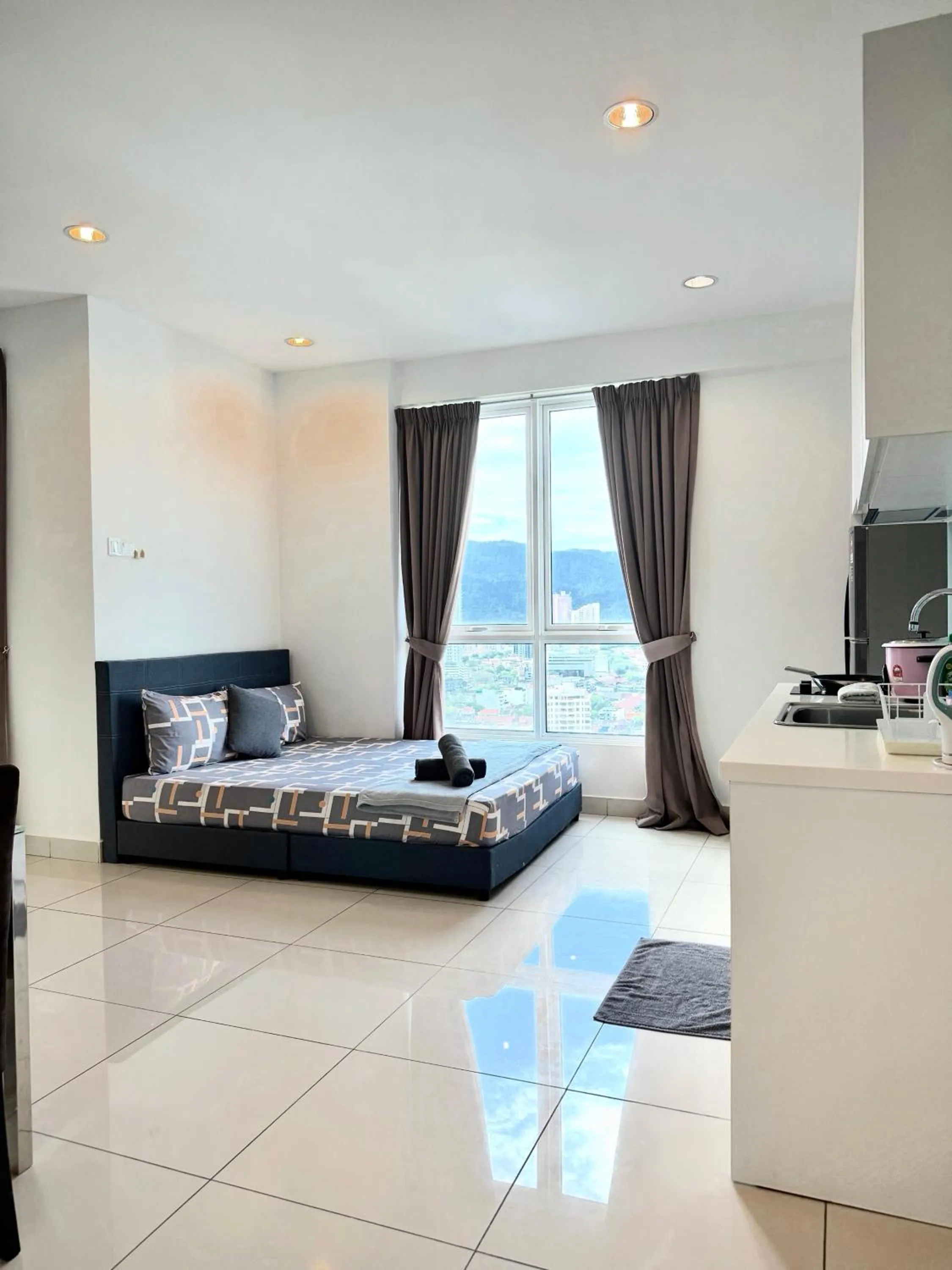 Bed in Mansion One by Sky Hive