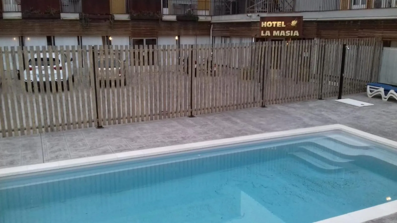 Pool view in La Masia