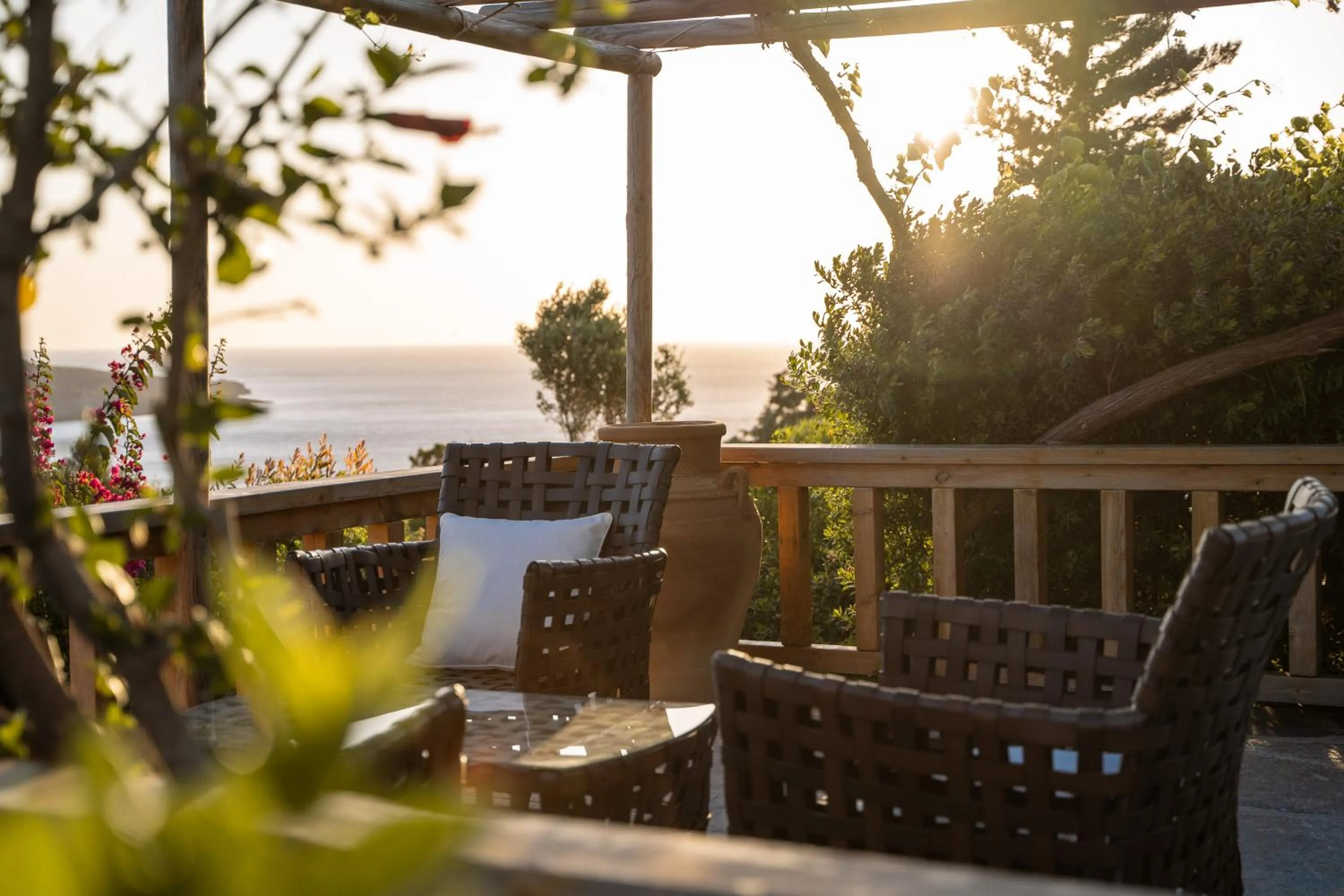 Seating area in Terra Minoika Boutique Resort
