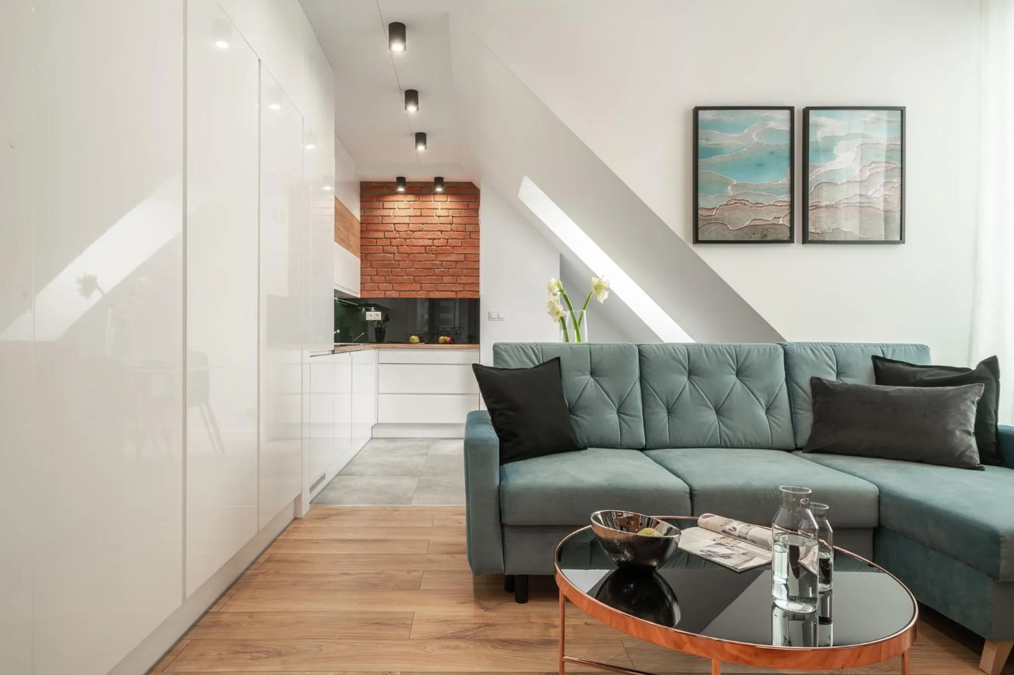 Living room in Absyntapart - Bulwar Staromiejski