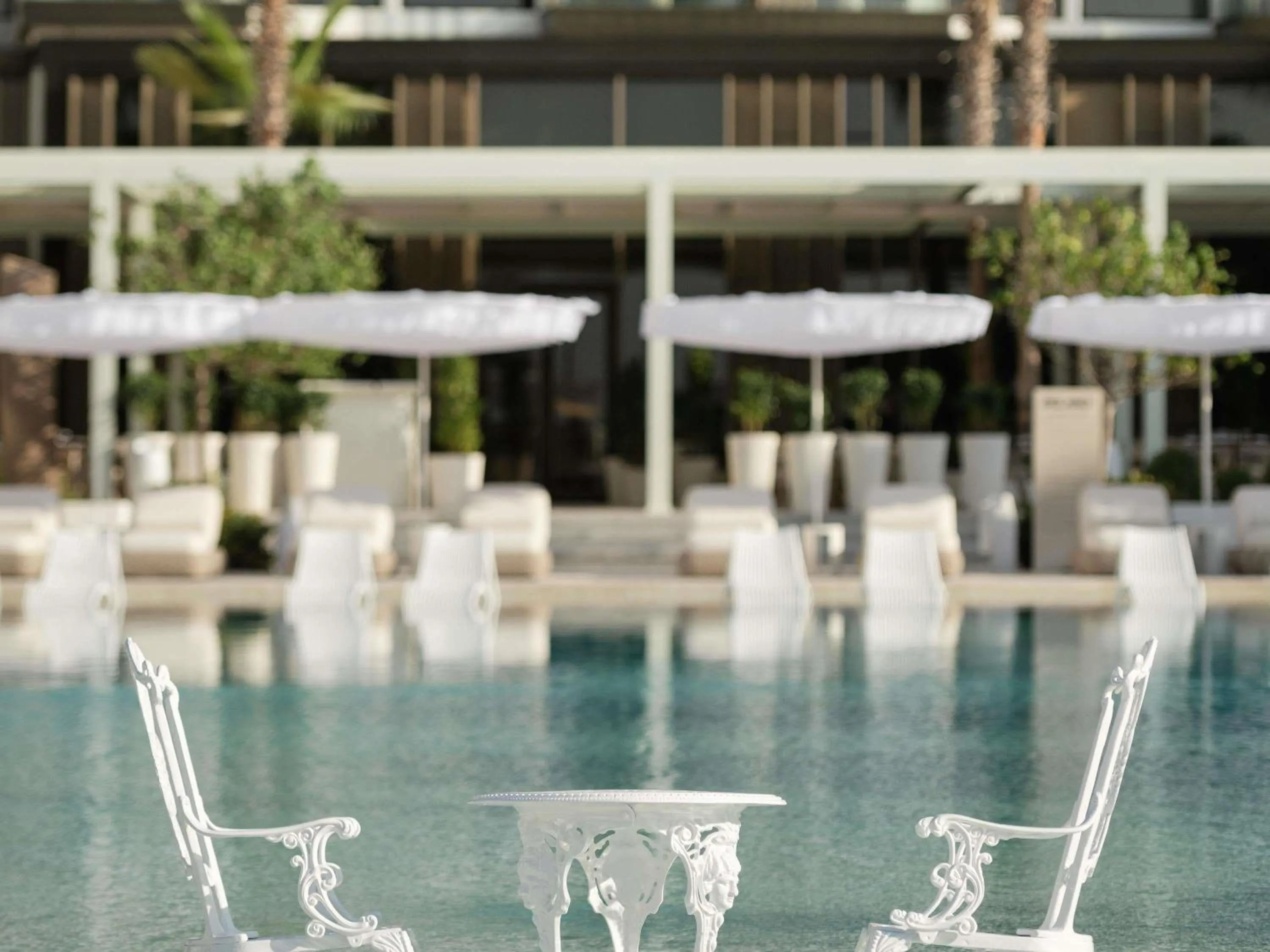 Pool view in Delano Dubai at Bluewaters