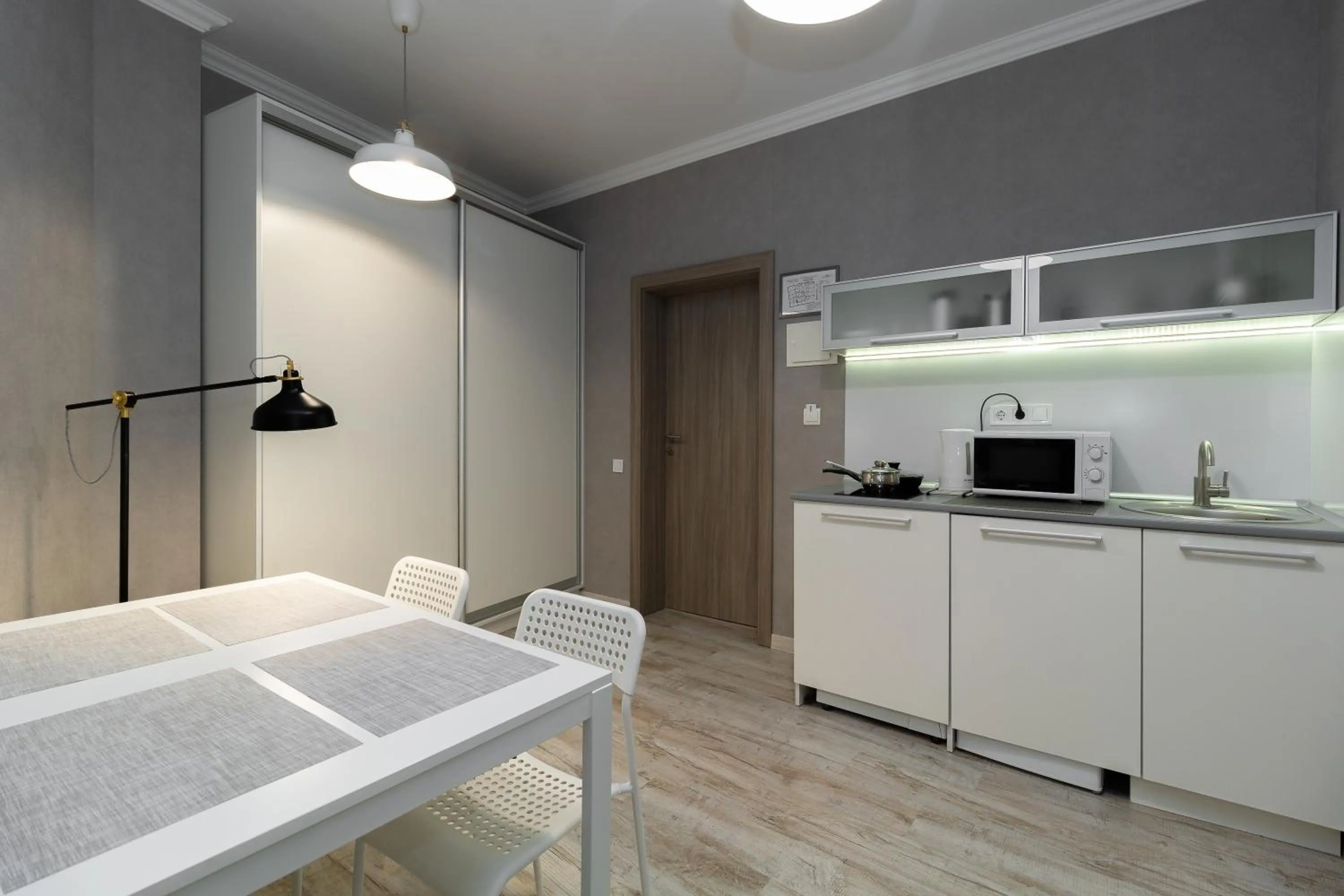 Kitchen or kitchenette in Opera Passage Hotel & Apartments