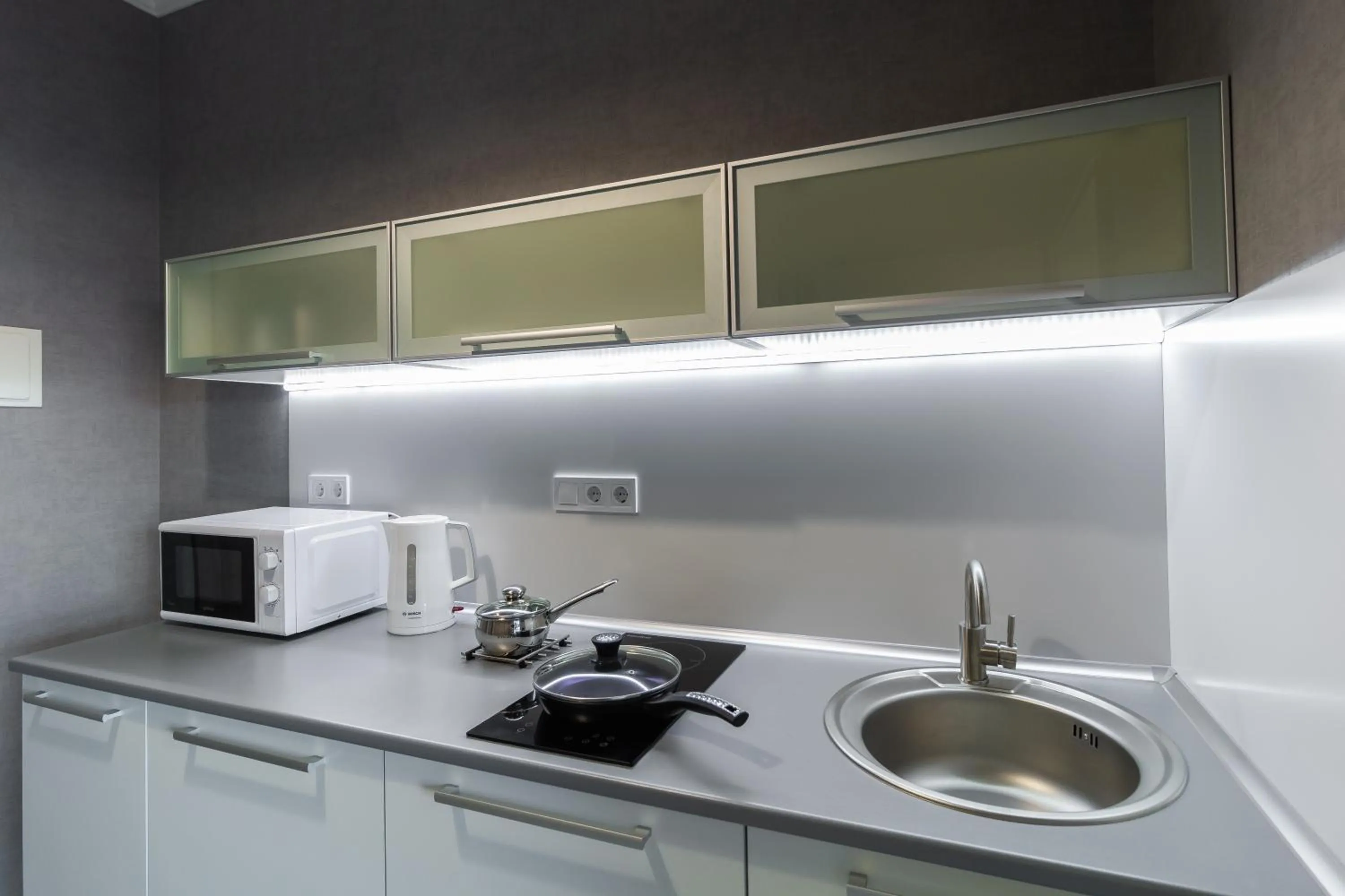 Kitchen or kitchenette in Opera Passage Hotel & Apartments