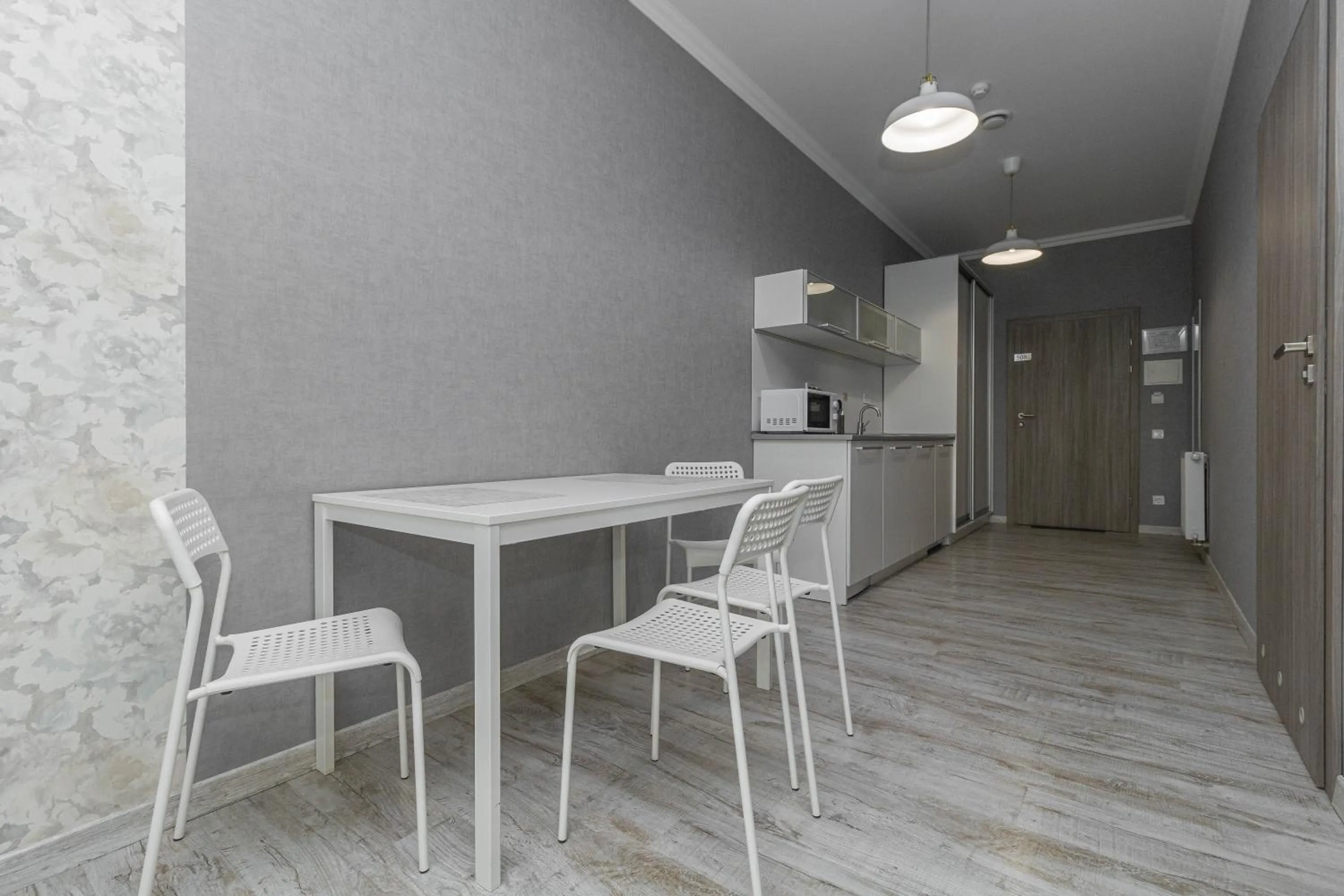 Kitchen or kitchenette in Opera Passage Hotel & Apartments