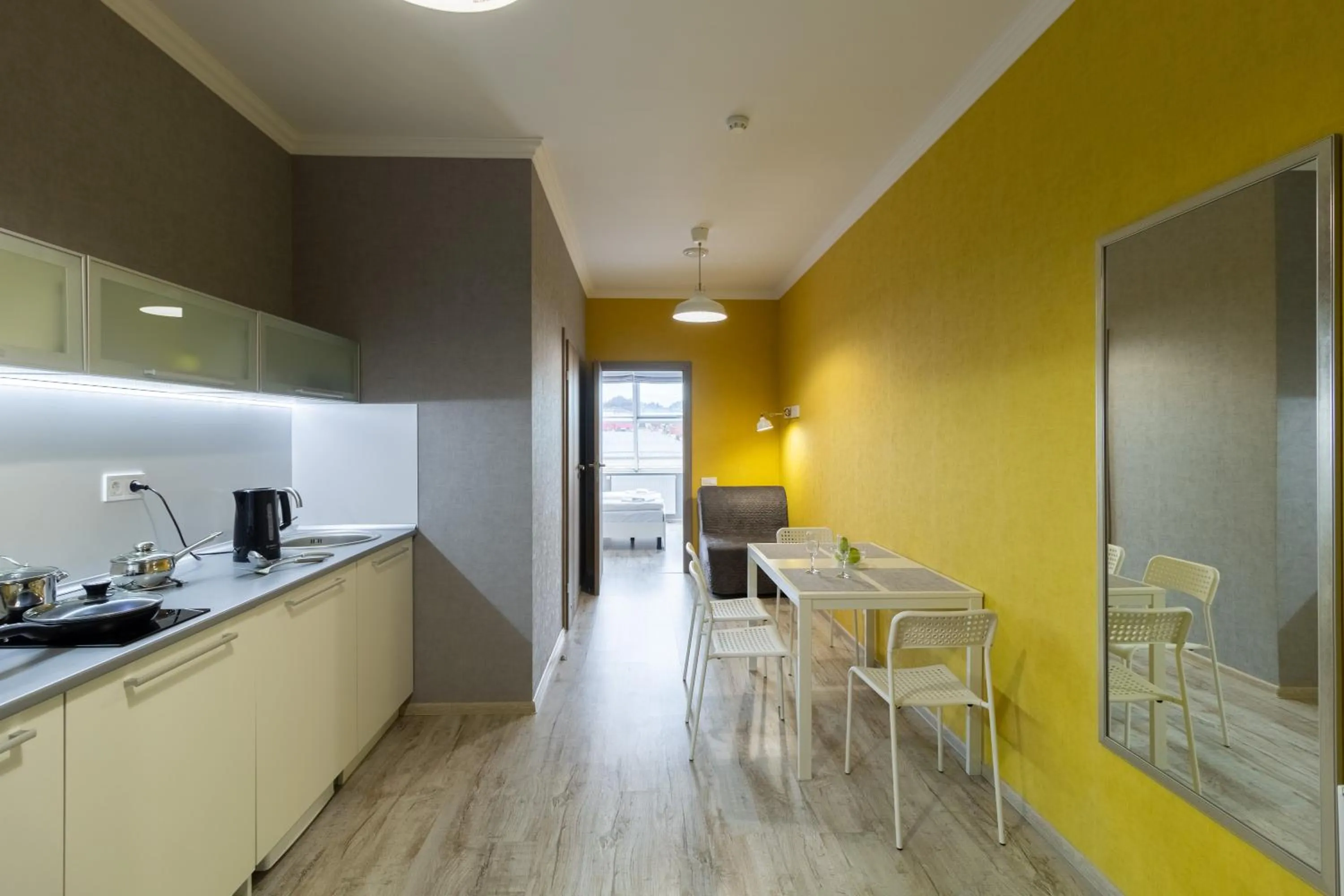 Kitchen or kitchenette in Opera Passage Hotel & Apartments