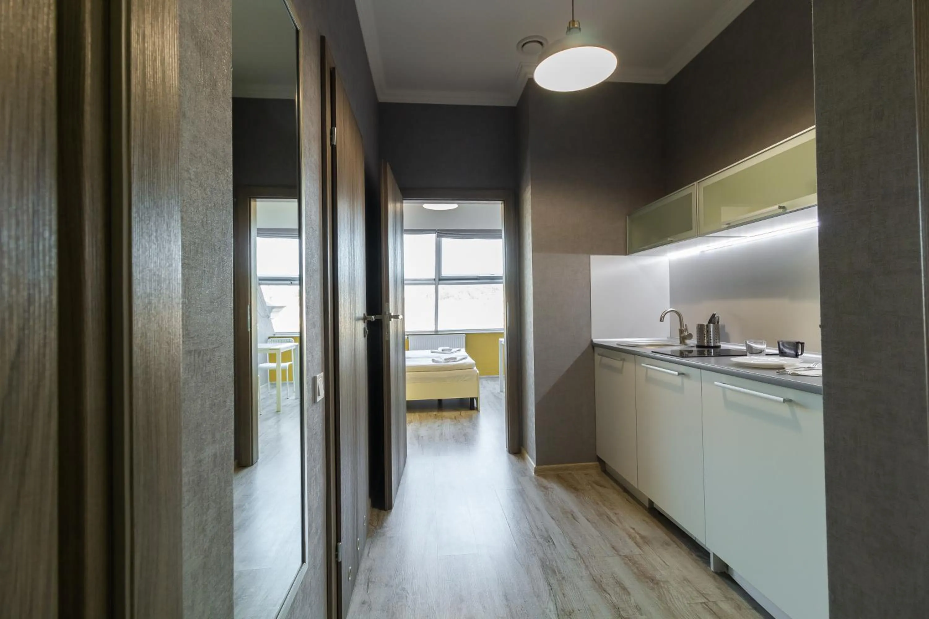 Kitchen or kitchenette in Opera Passage Hotel & Apartments