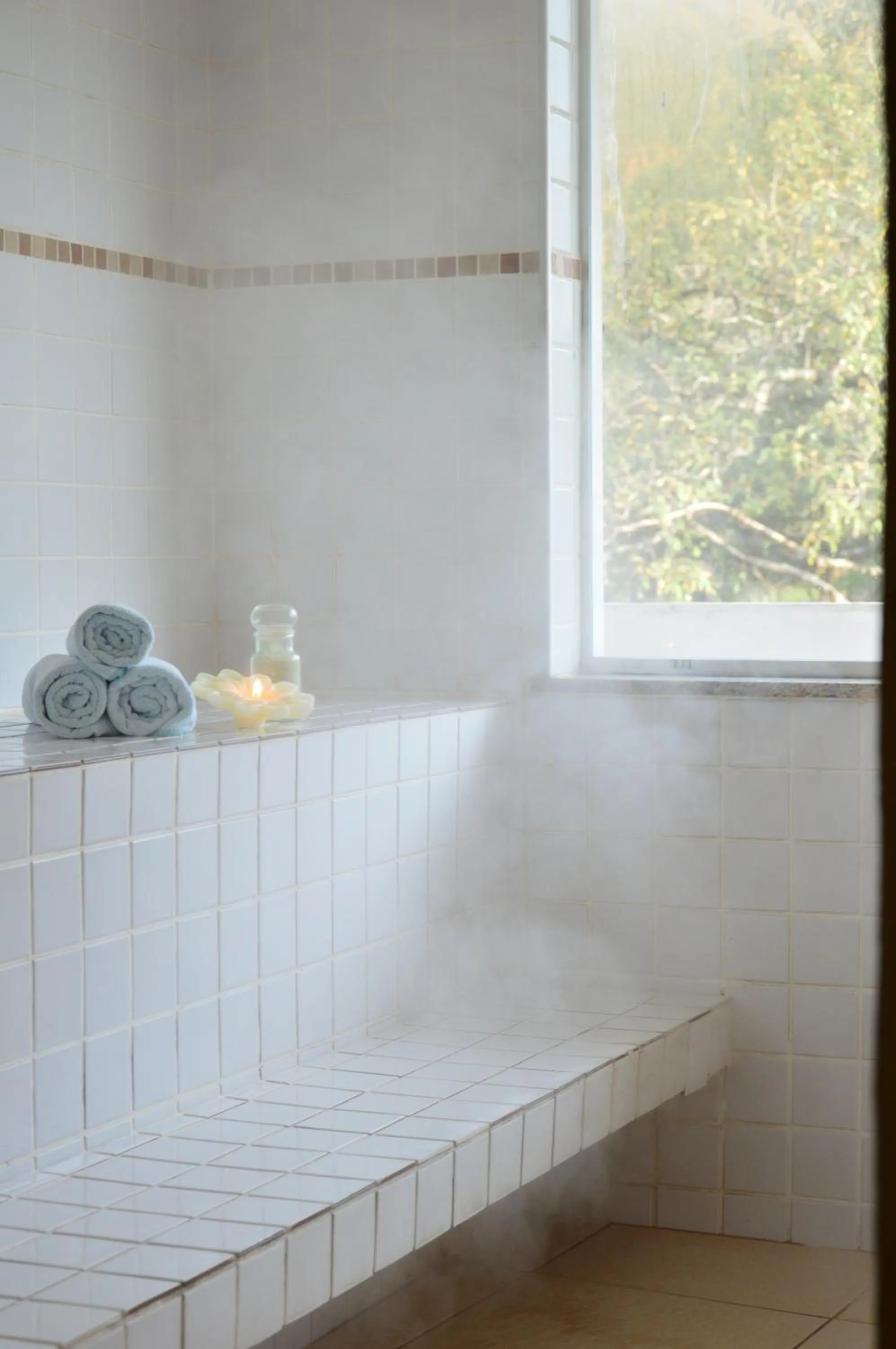 Steam room, Bed in Panorama Hotel & Spa