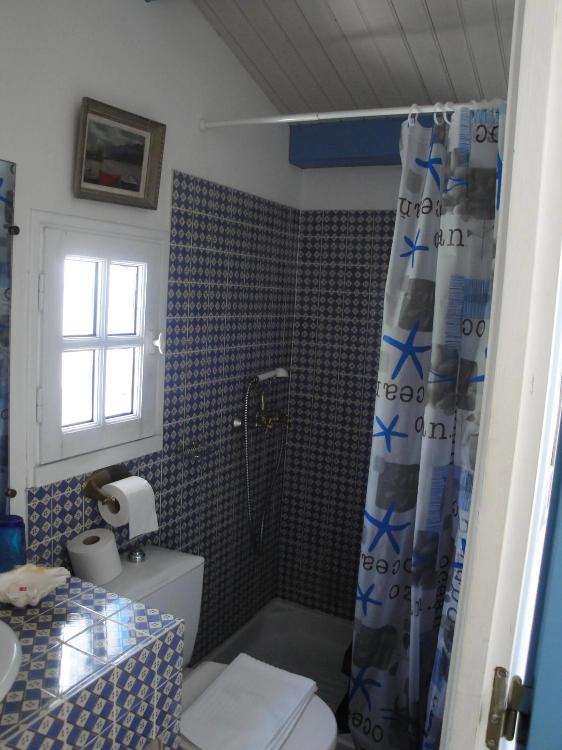 Shower in Le Buzet Bleu Bed & Breakfast