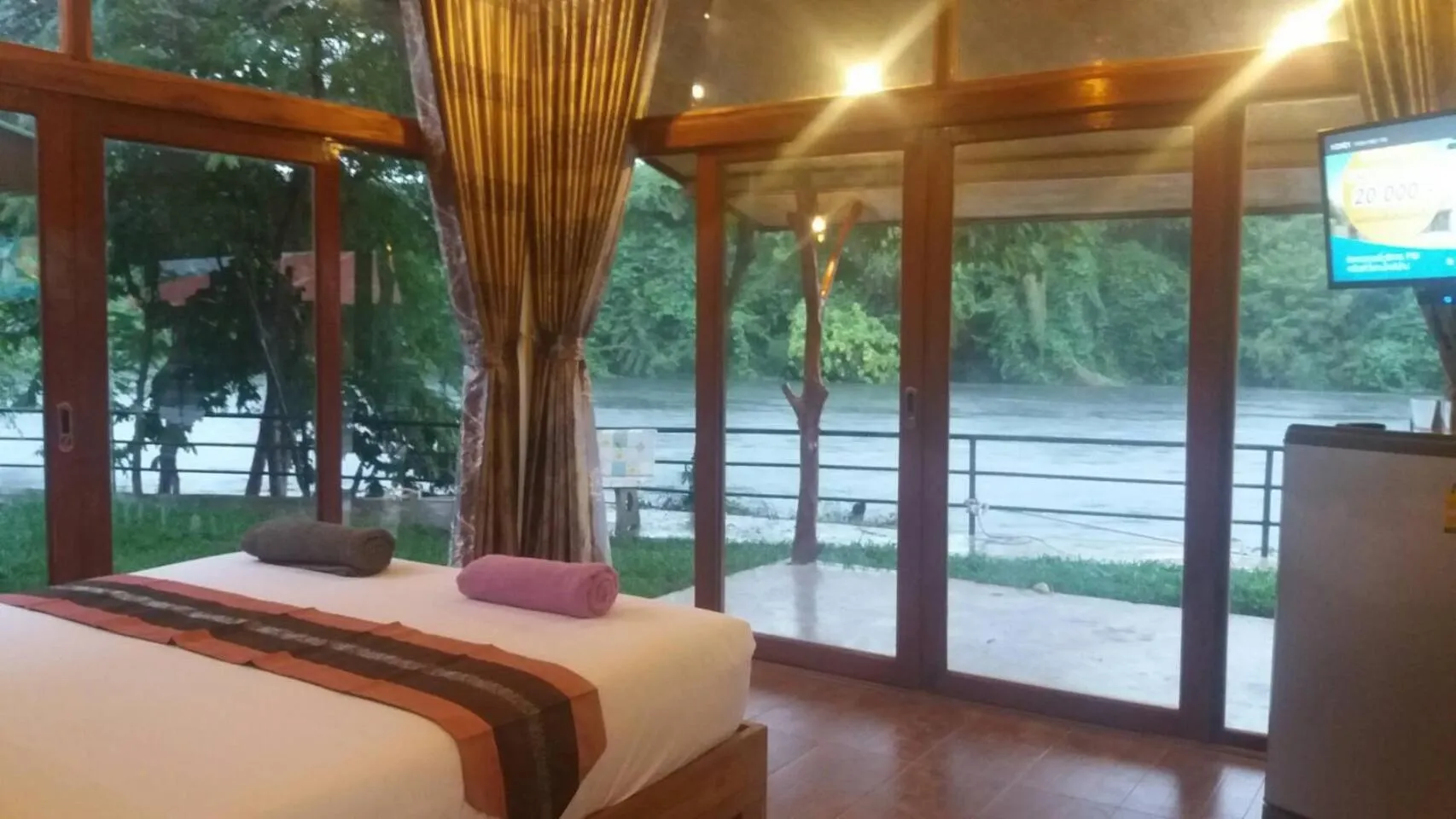Bed in Kodaun River Kwai Resort