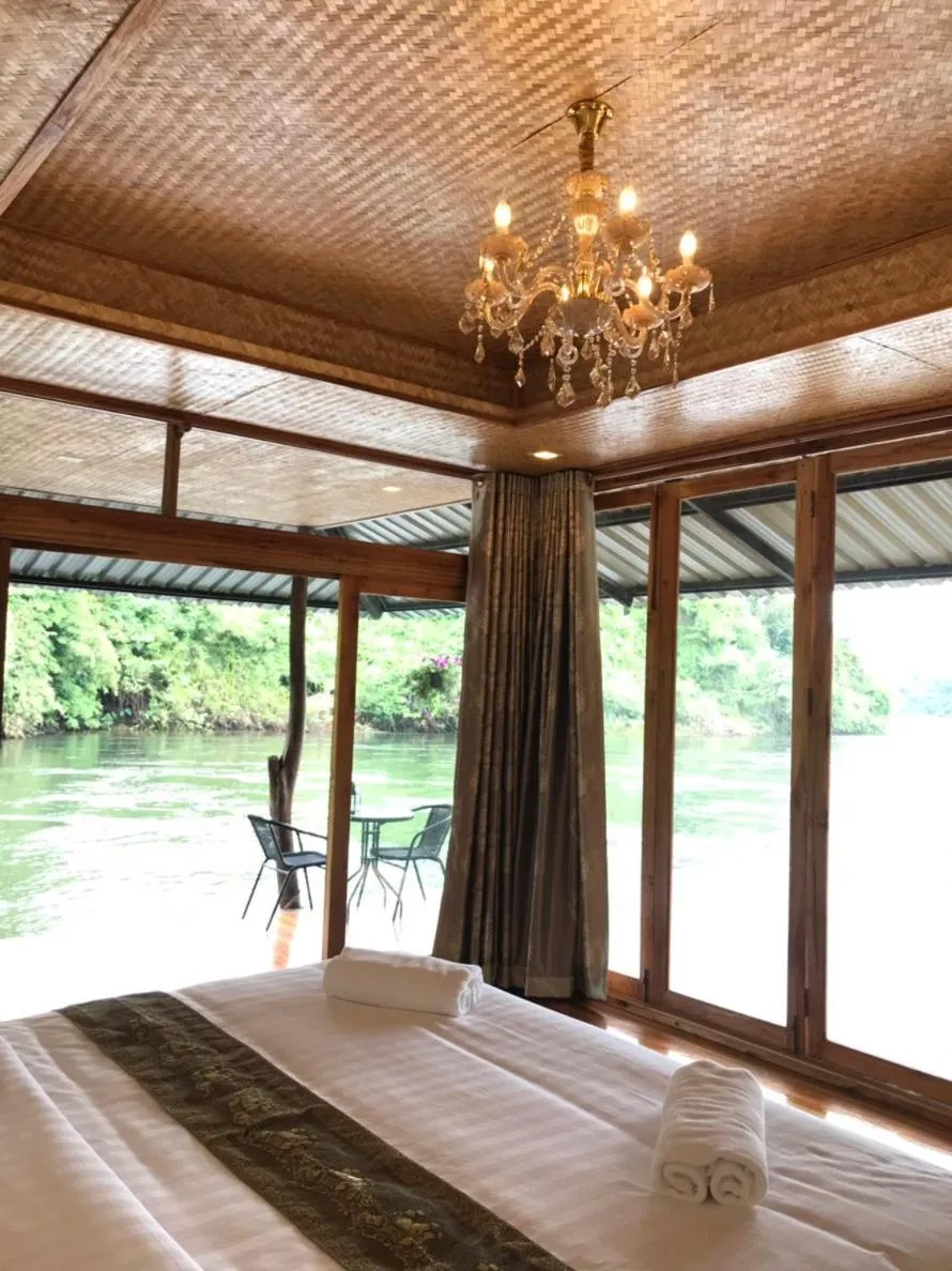 Bed in Kodaun River Kwai Resort