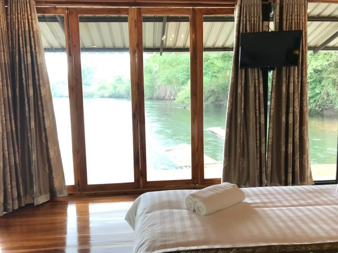 Bed in Kodaun River Kwai Resort