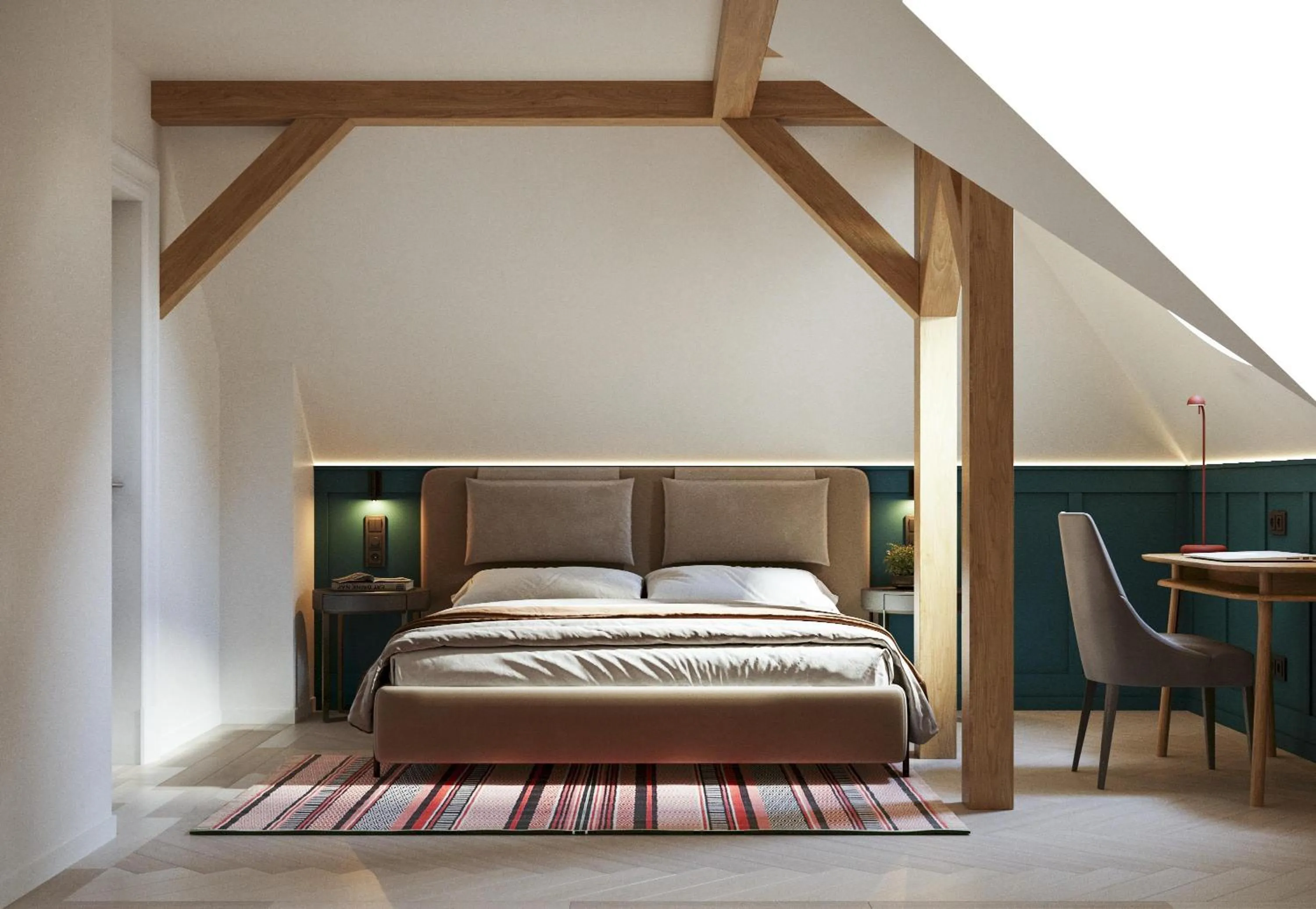 Bedroom, Bed in Villa & Hotel Am Park