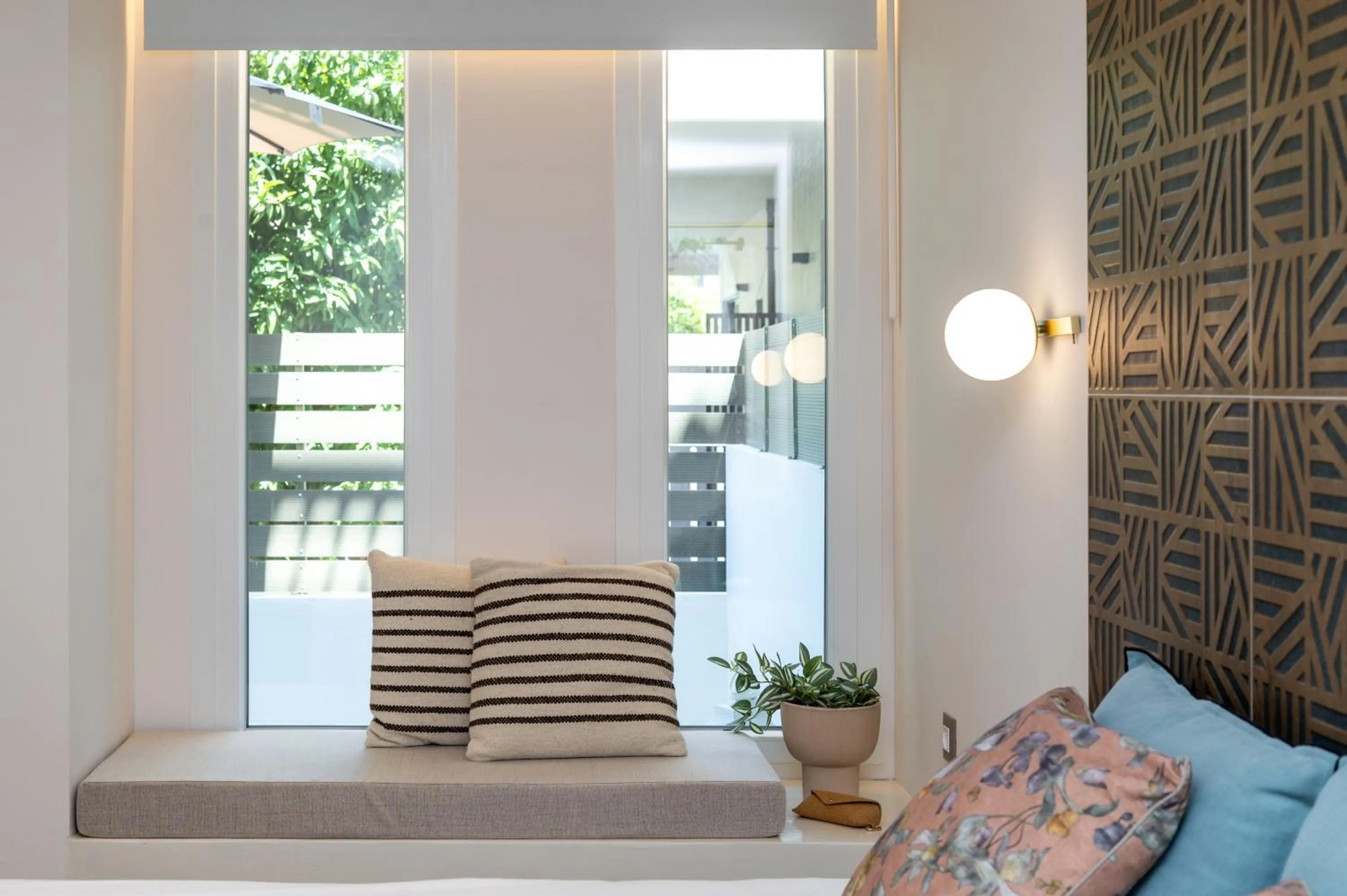 Living room in Socrates Apartments