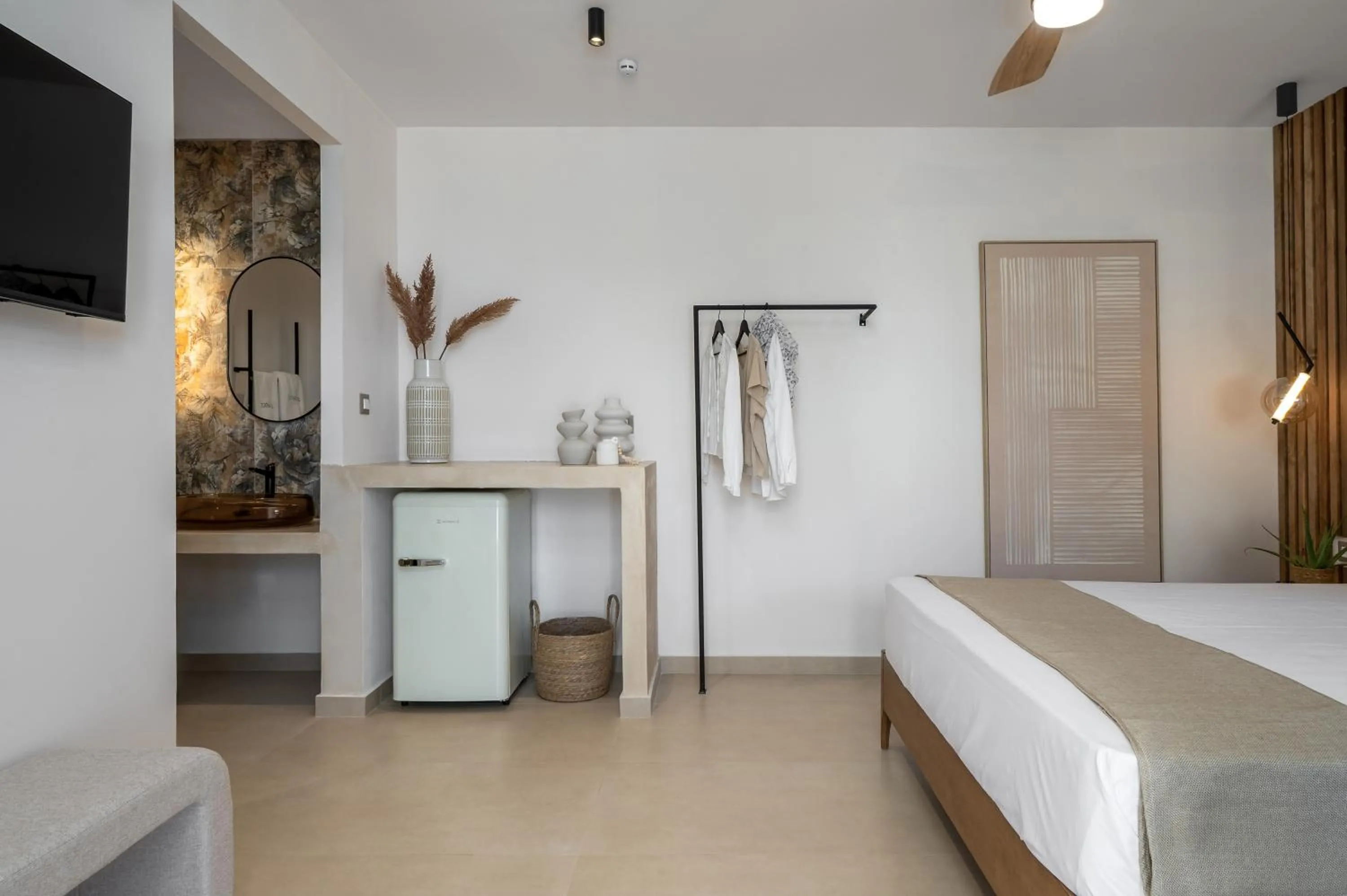 Bed in Socrates Apartments