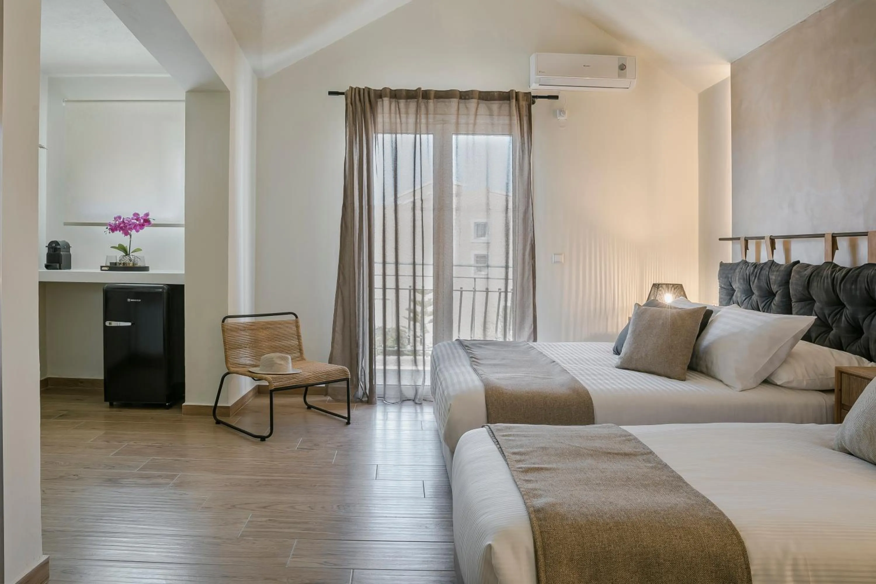 Bed in Socrates Apartments