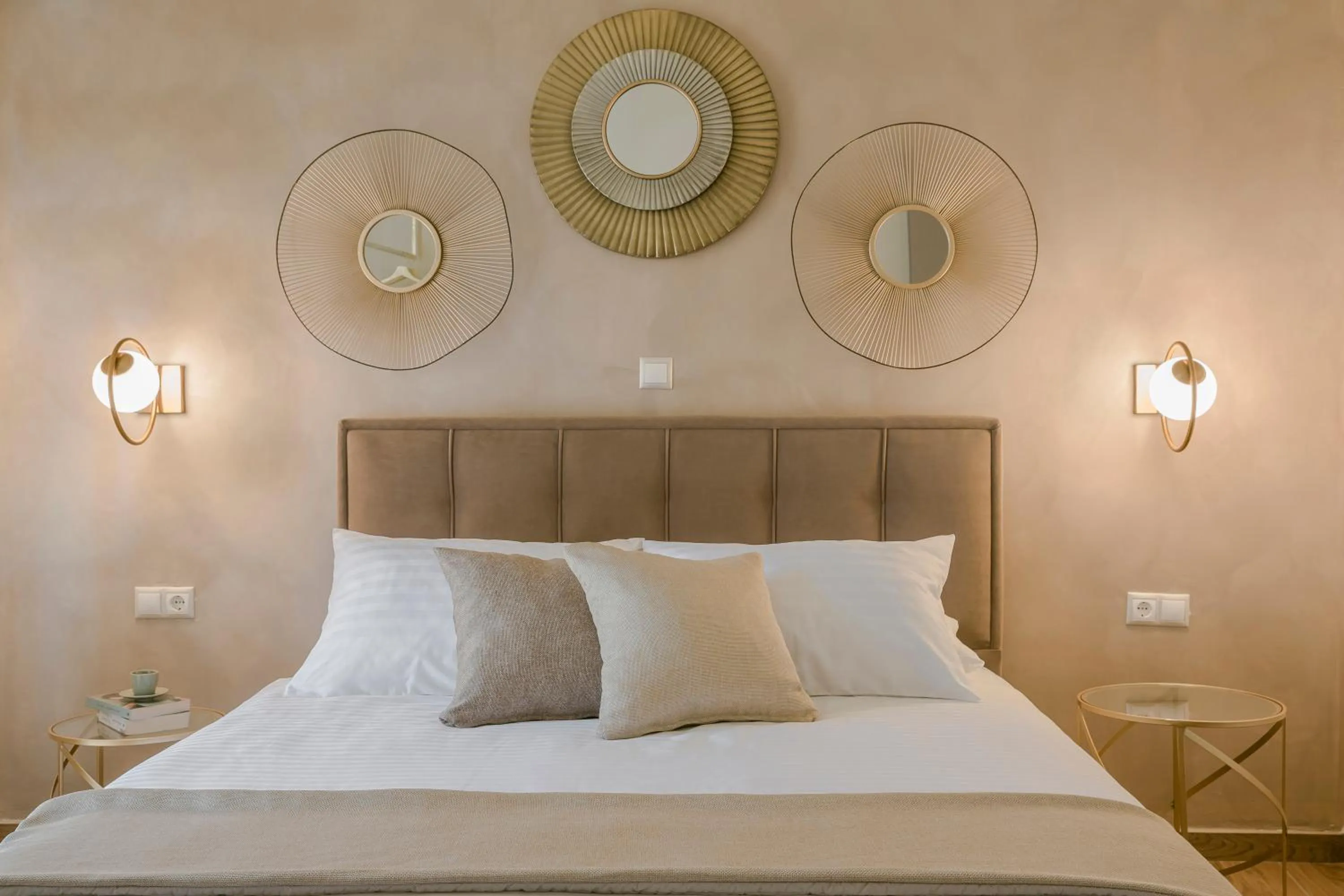 Bed in Socrates Apartments