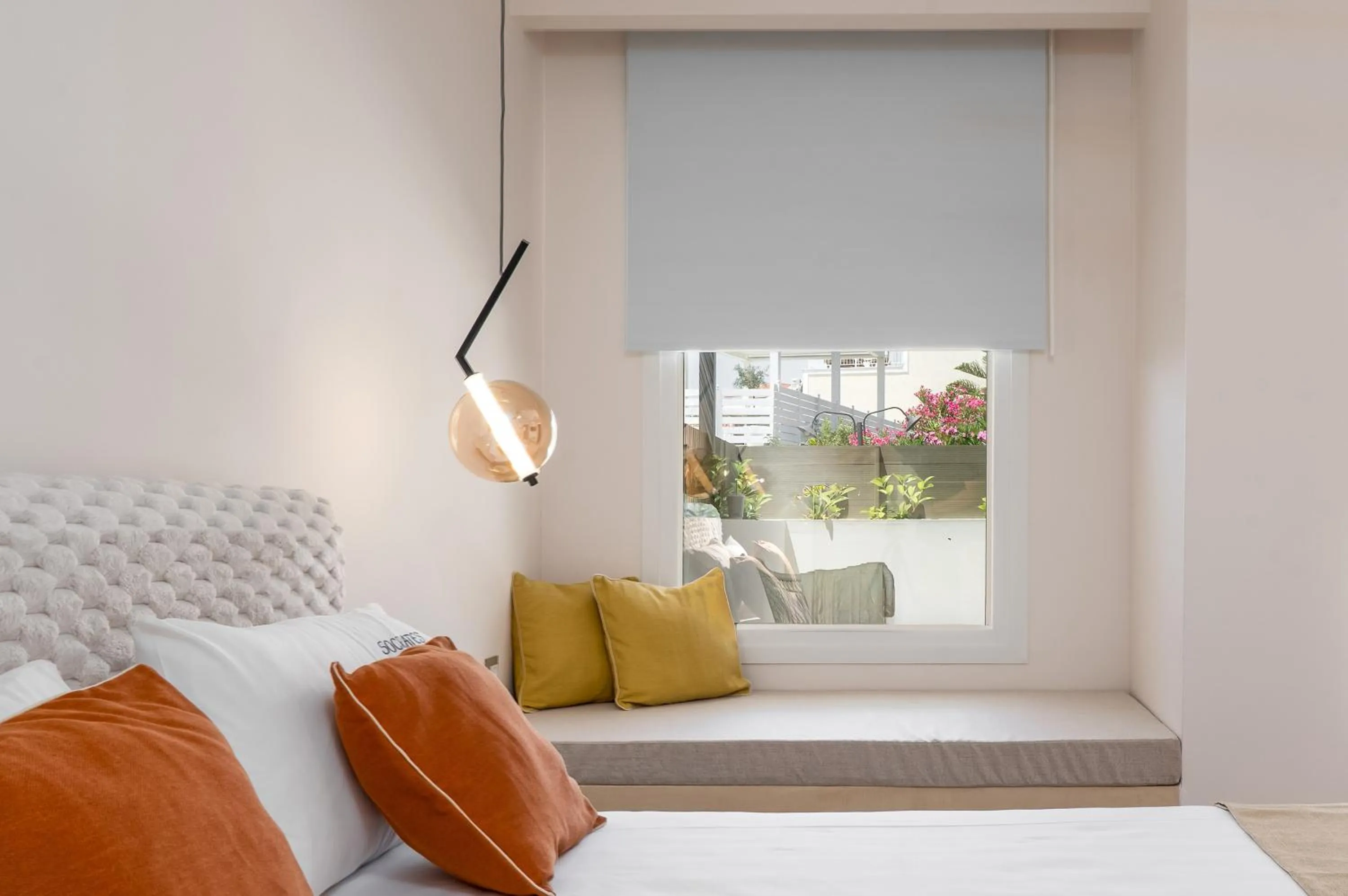 Bed in Socrates Apartments