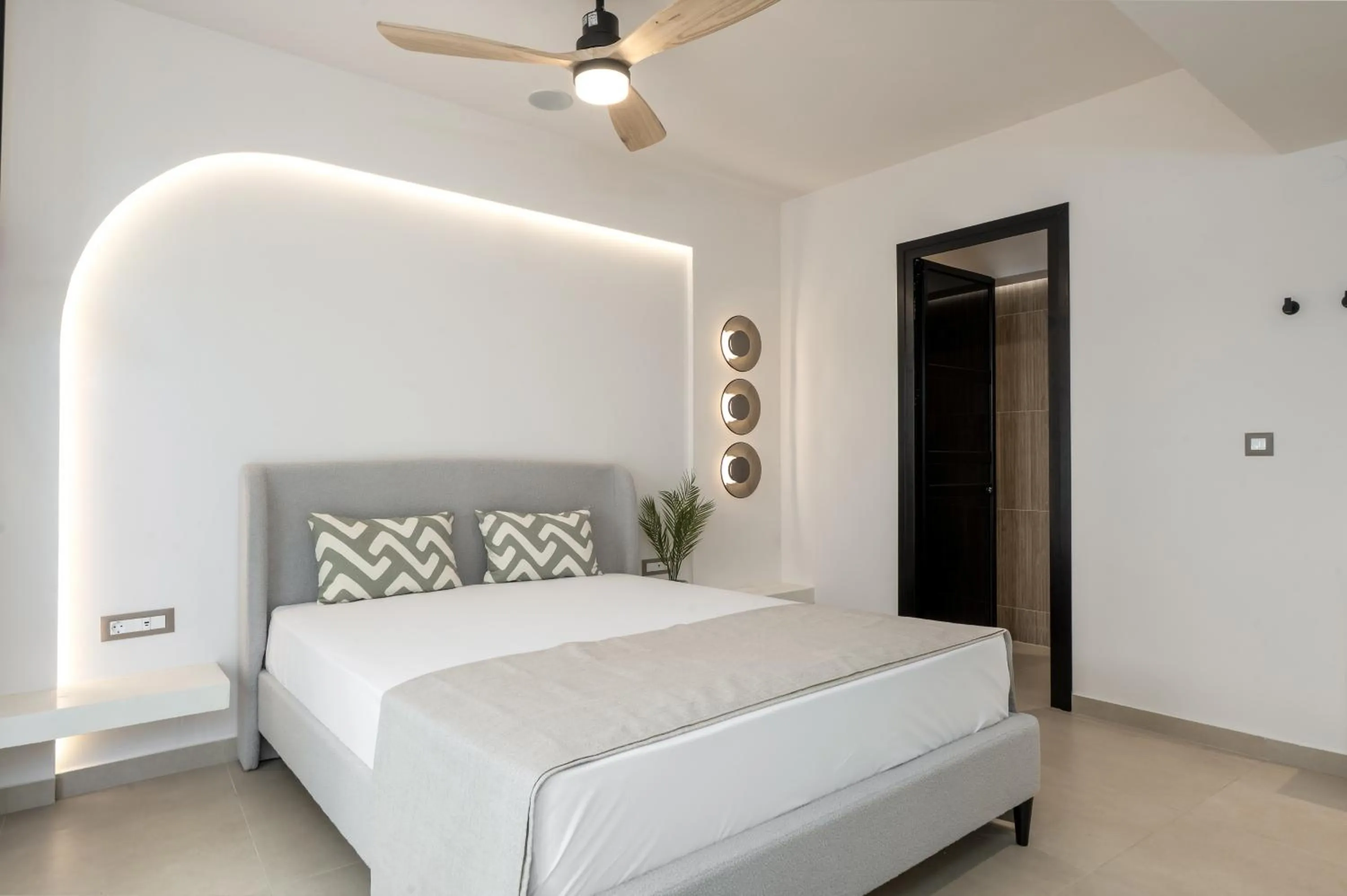 Bed in Socrates Apartments