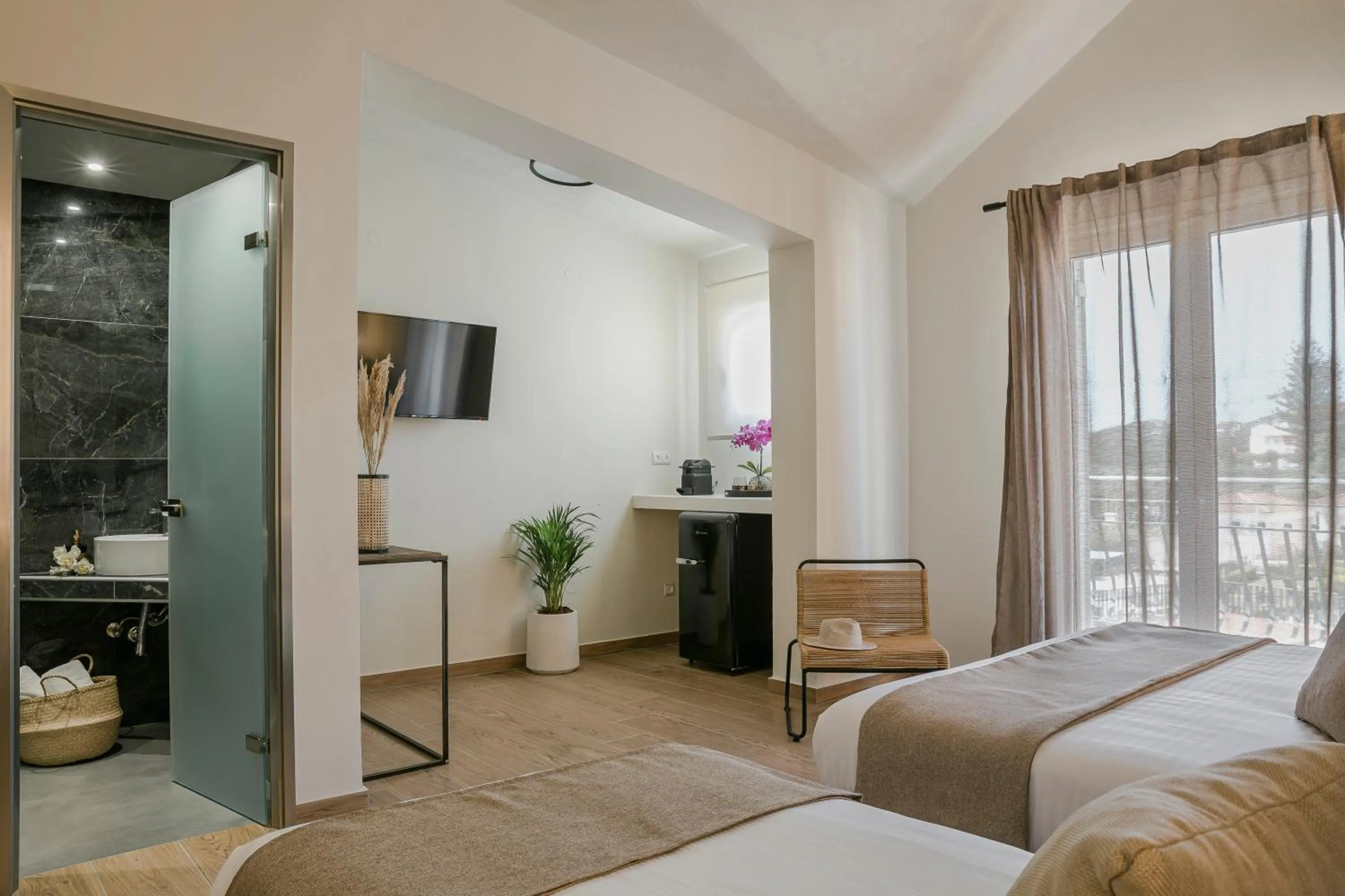 Bed in Socrates Apartments