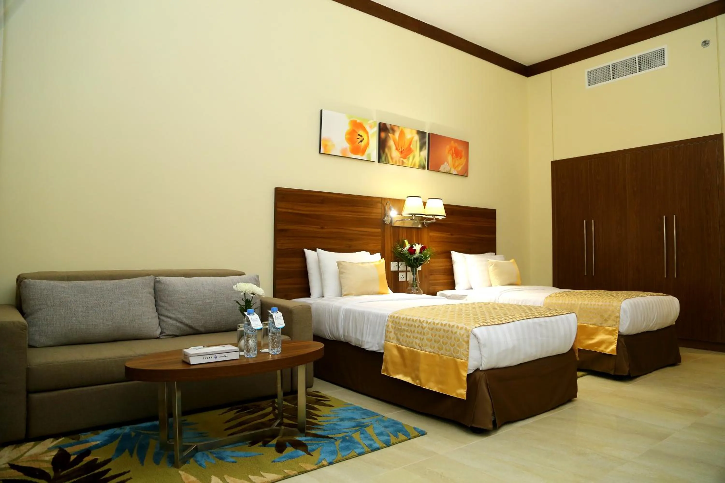 Bed in Tulip Al Barsha Hotel Apartment