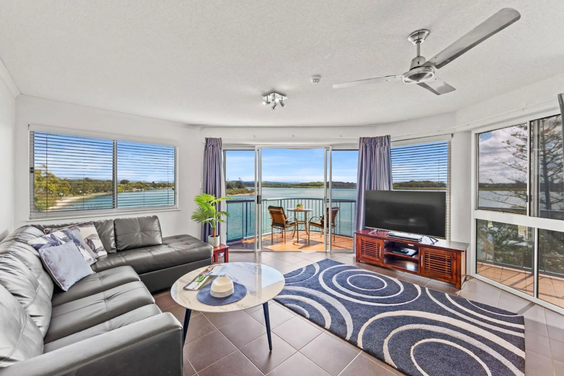 Living room in Reflections Holiday Apartments