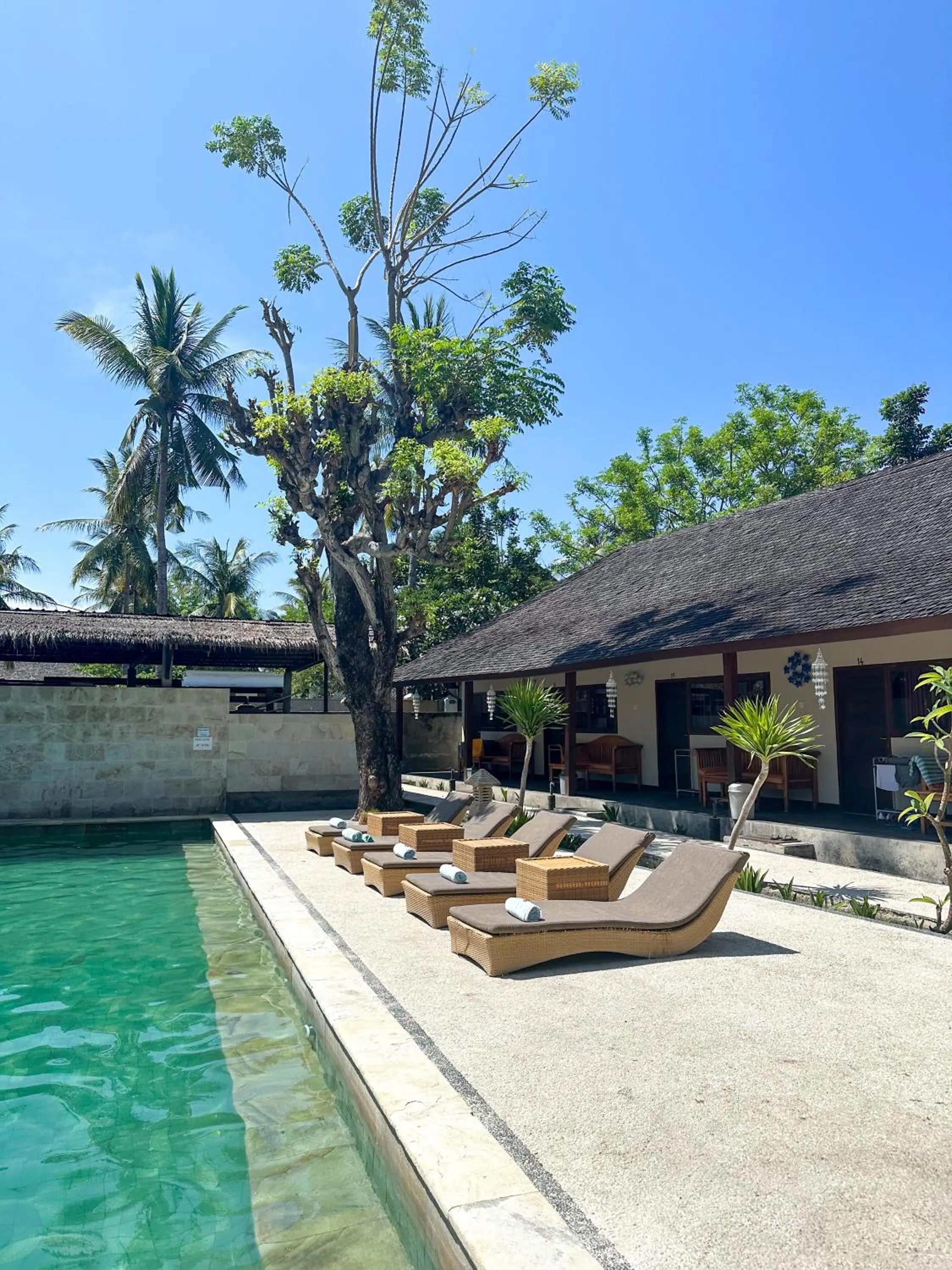 Pool view in Trawangan Oasis