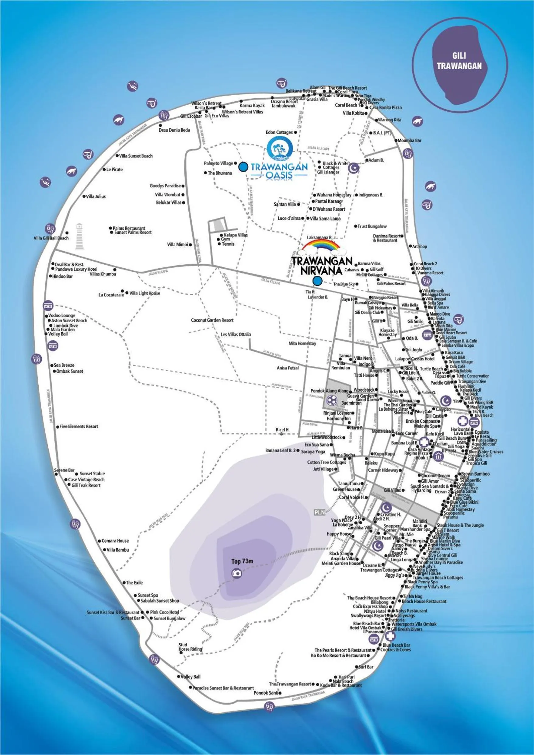 Bird's eye view in Trawangan Oasis