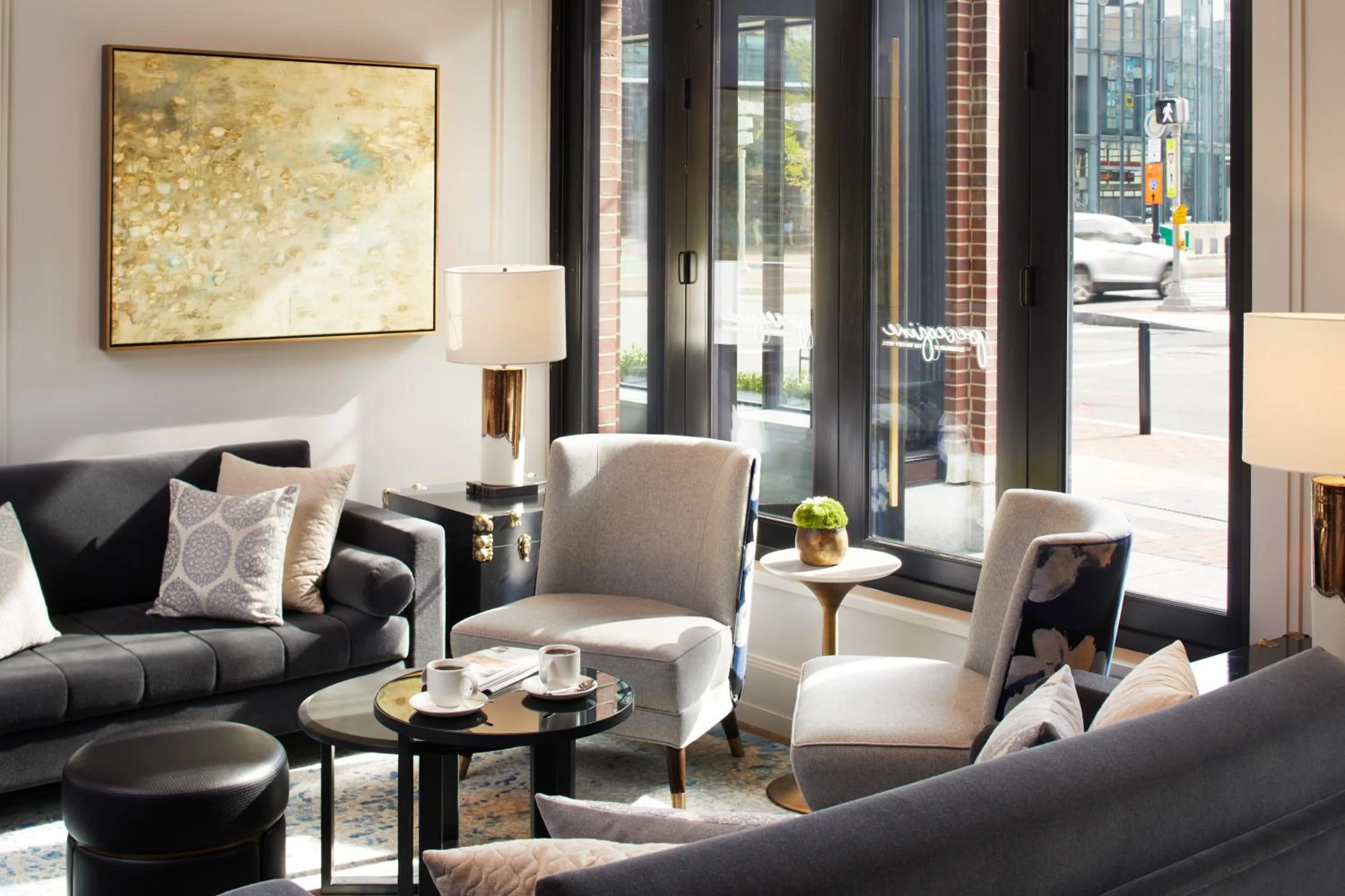 Seating area in The Whitney Hotel Boston